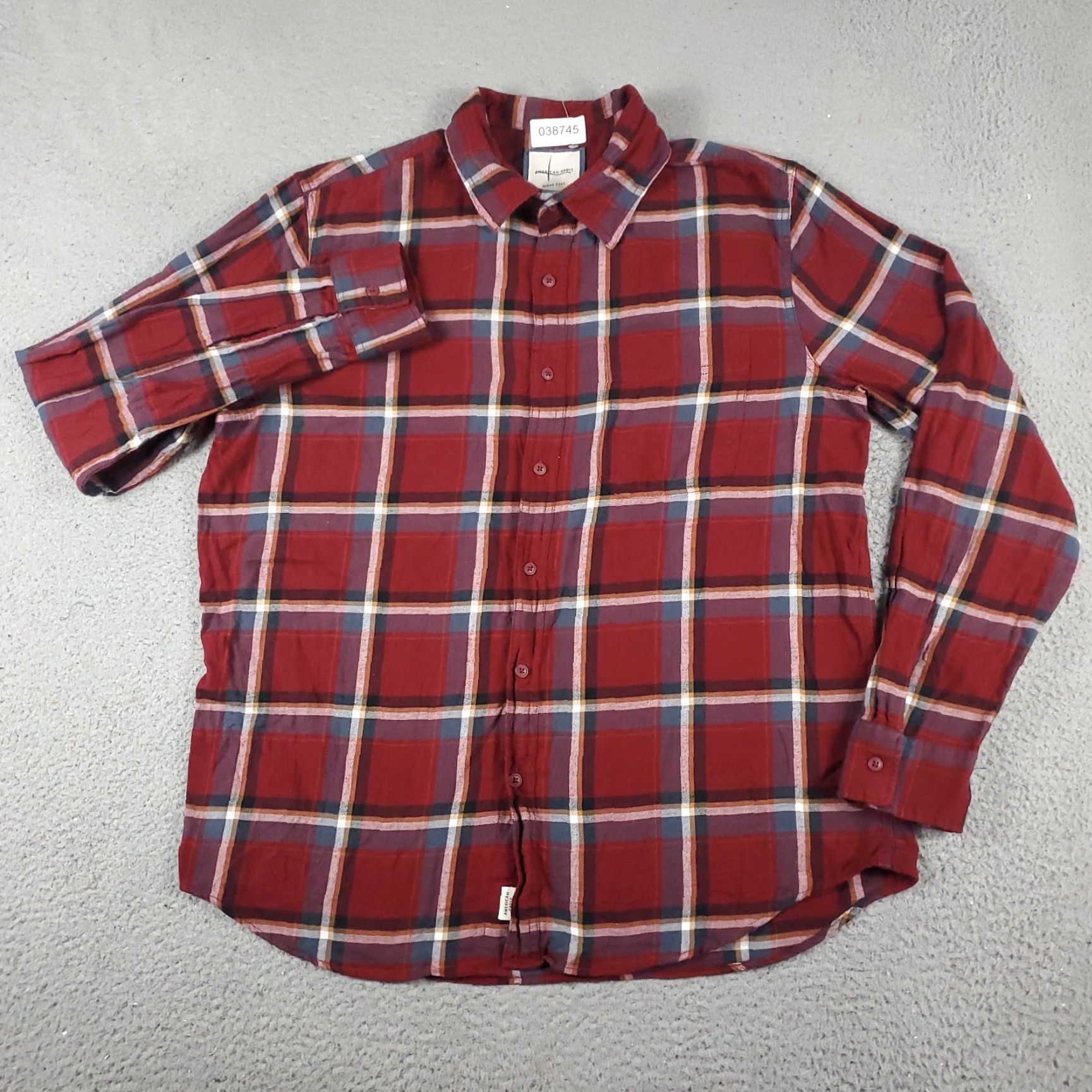 American Eagle Outfitters American Eagle Shirt Mens Large Red Plaid Outdoors Button Up Long Sleeve Size US L / EU 52-54 / 3 - 2 Thumbnail
