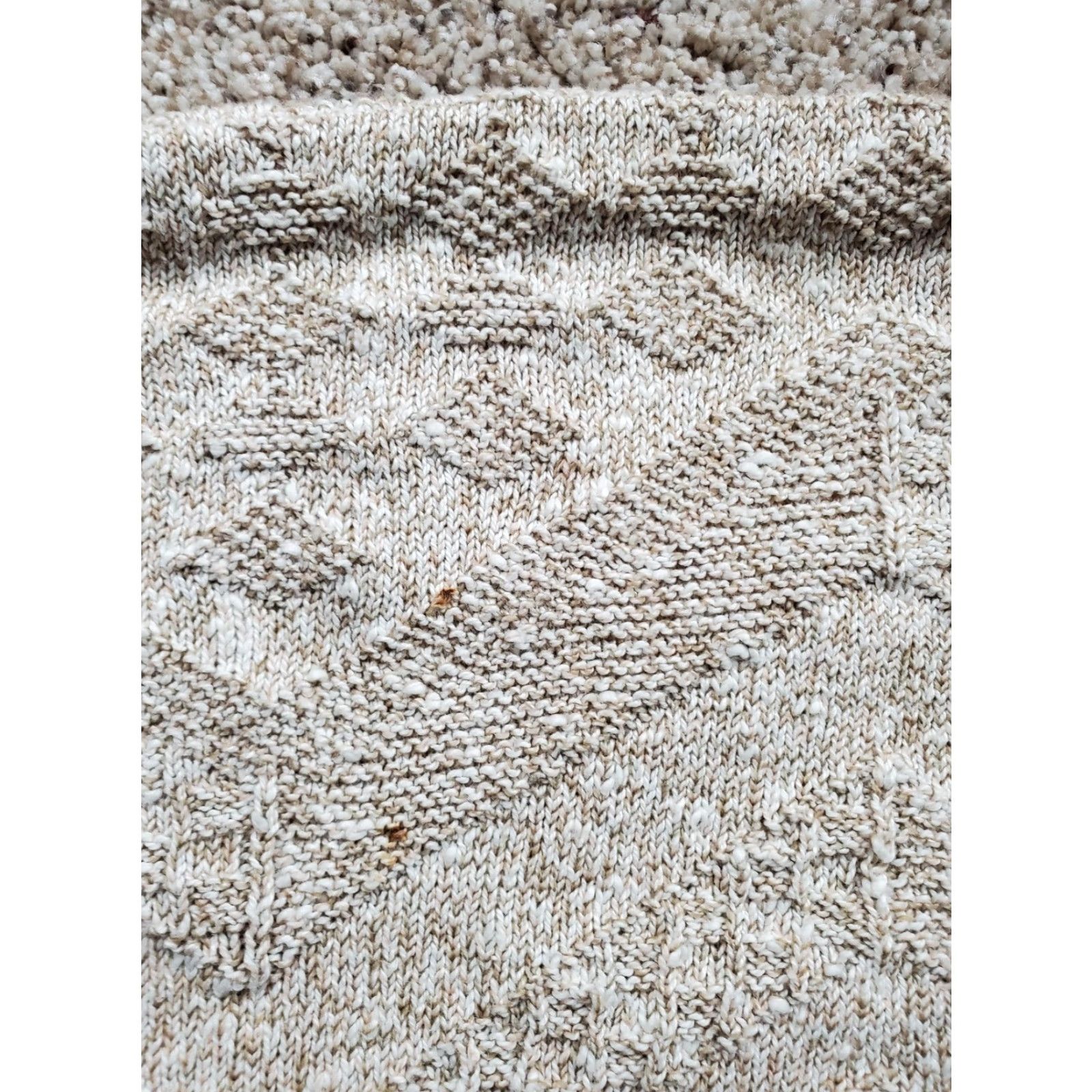 Vintage VINTAGE OshKosh B'gosh Sweater Mens L Oatmeal Textured Chevron Knit Cotton Crew Neck Herringbone All Seasons Long Sleeve Made USA 90s Mens Size US L / EU 52-54 / 3 - 6 Thumbnail