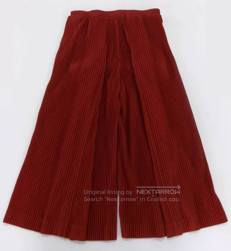 Issey Miyake Issey Miyake Red Wrinkle Cloth Long Pants Size 25" / US 0 / IT 36 - 1 Thumbnail