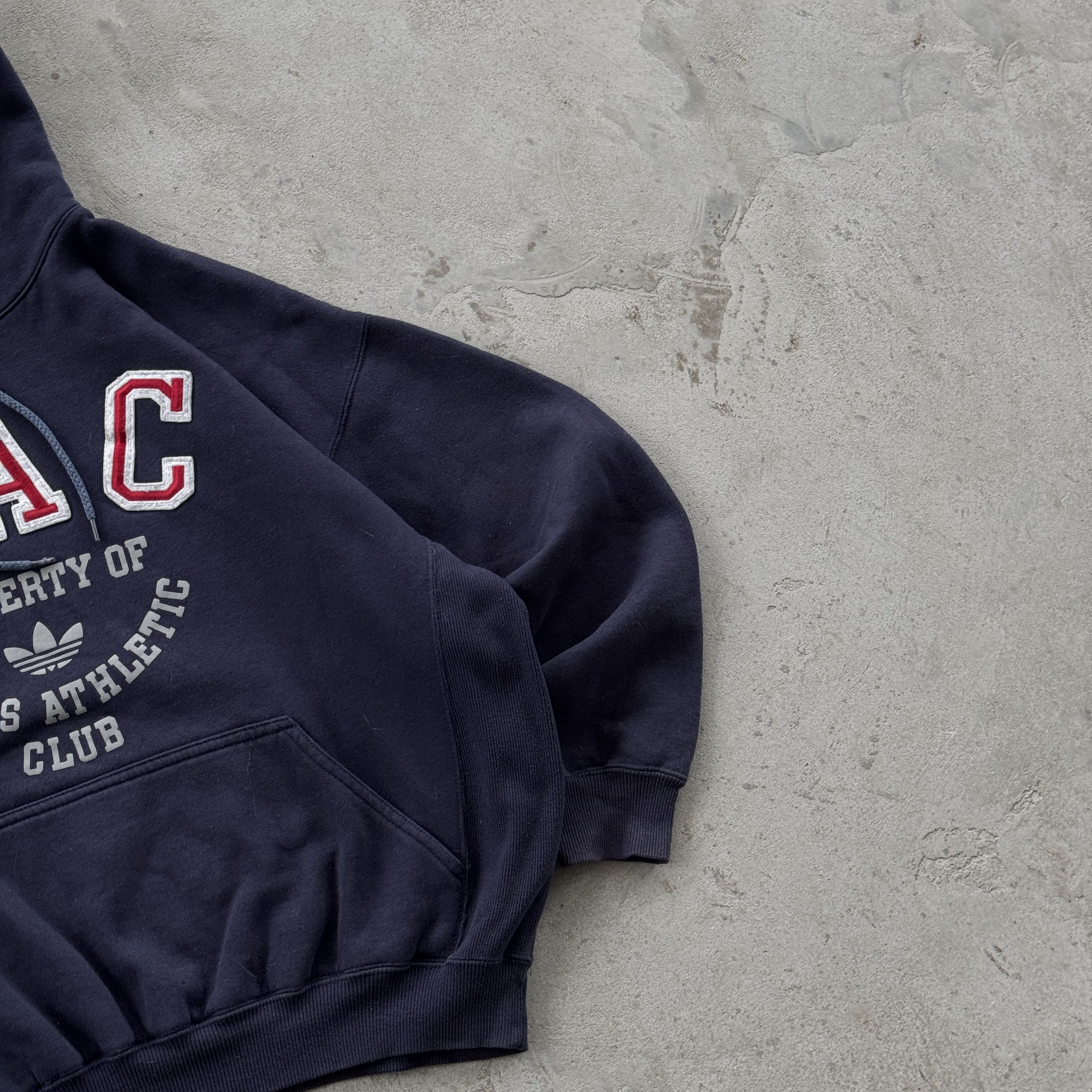 Adidas Vintage 90s Adidas Athletic Club Hooded Sweatshirt Size US M / EU 48-50 / 2 - 2 Thumbnail