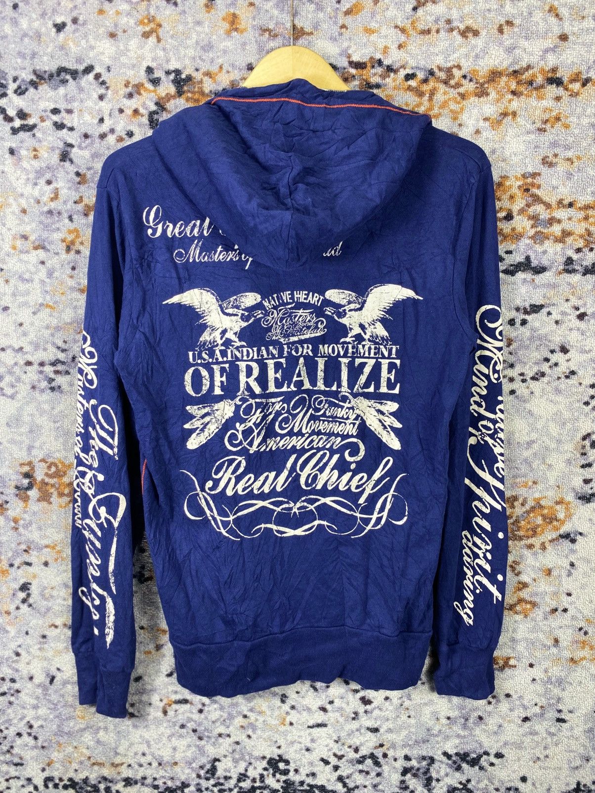 Japanese Brand REAL MASTERS POEM IFSIXWASNINE STYLE LIGHT HOODIE Size US M / EU 48-50 / 2 - 5 Thumbnail
