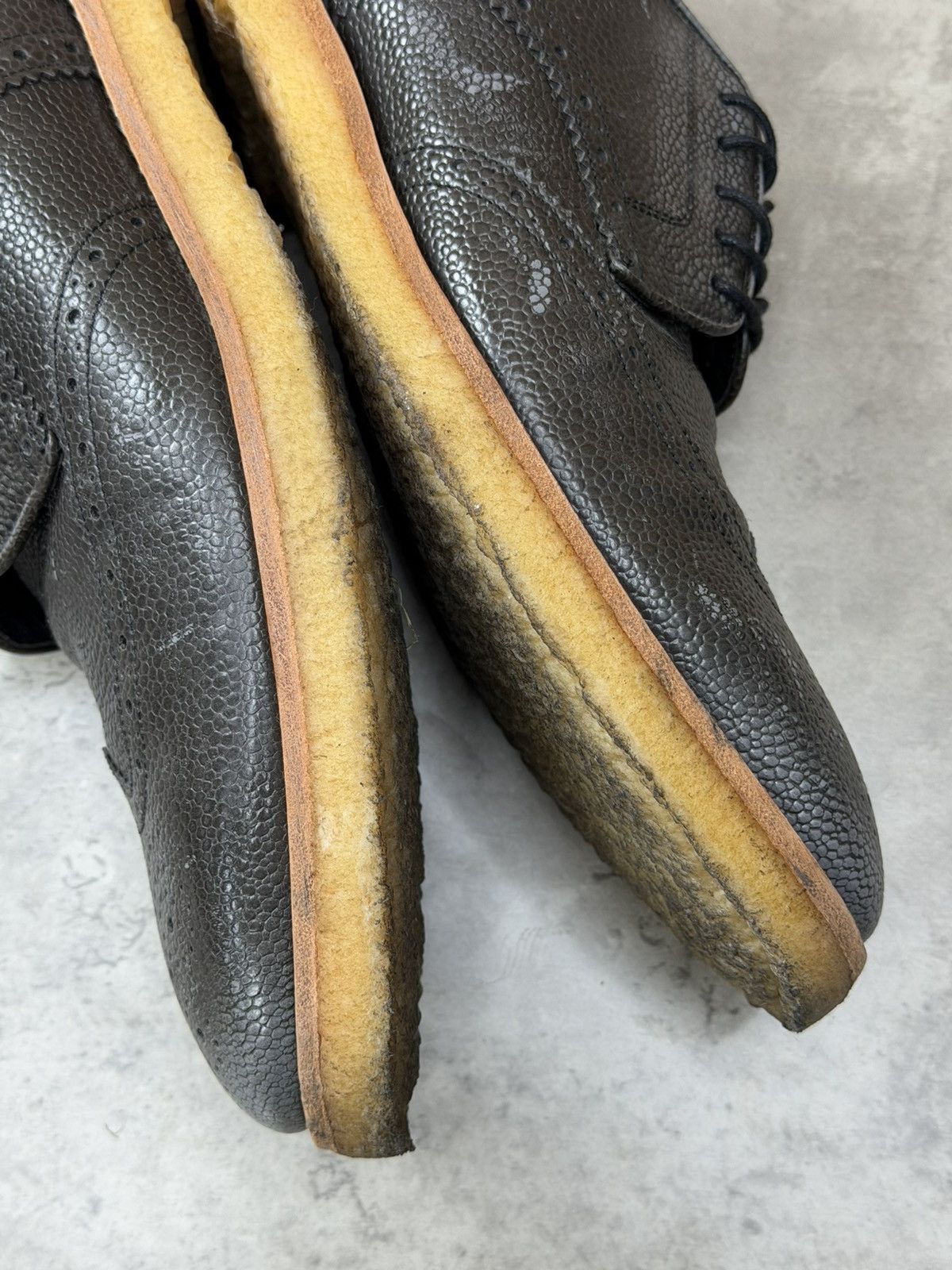 Other Rolando Sturlini Pebbled Leather Crepe Sole Derby Shoes 42 Size US 8 / EU 41 - 10 Thumbnail
