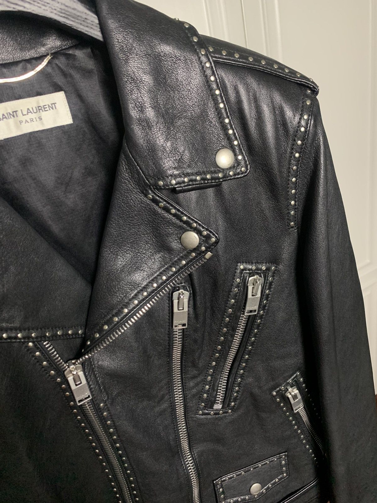 Saint Laurent Paris Saint Laurent 2014FW Studded L17 lambskin jacket Size US M / EU 48-50 / 2 - 2 Thumbnail
