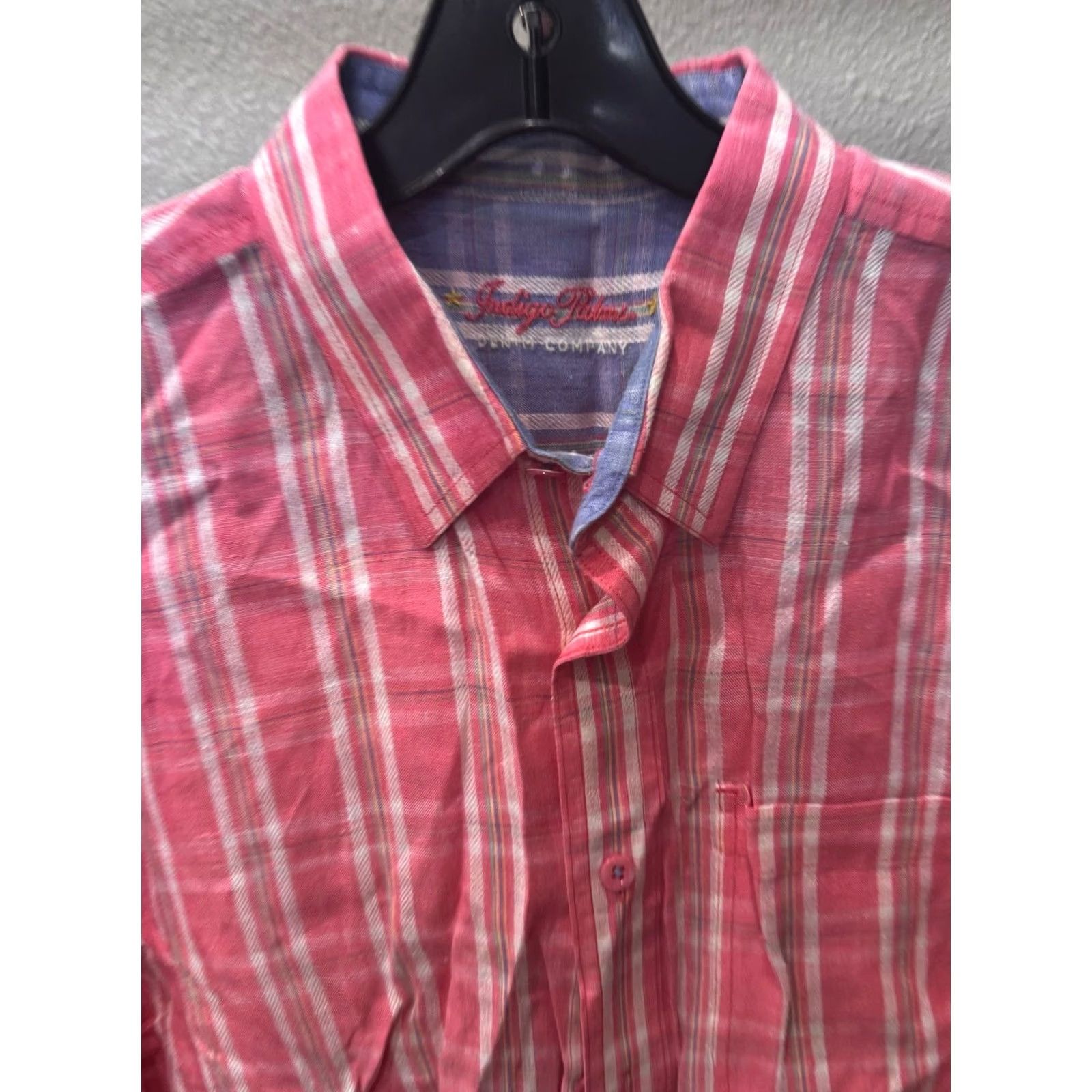Tommy Bahama Indigo Palms Tommy Bahama 100% Linen Pink Plaid SHORT SLEEVE BUTTON UP SHIRT L Mens Size US L / EU 52-54 / 3 - 2 Thumbnail