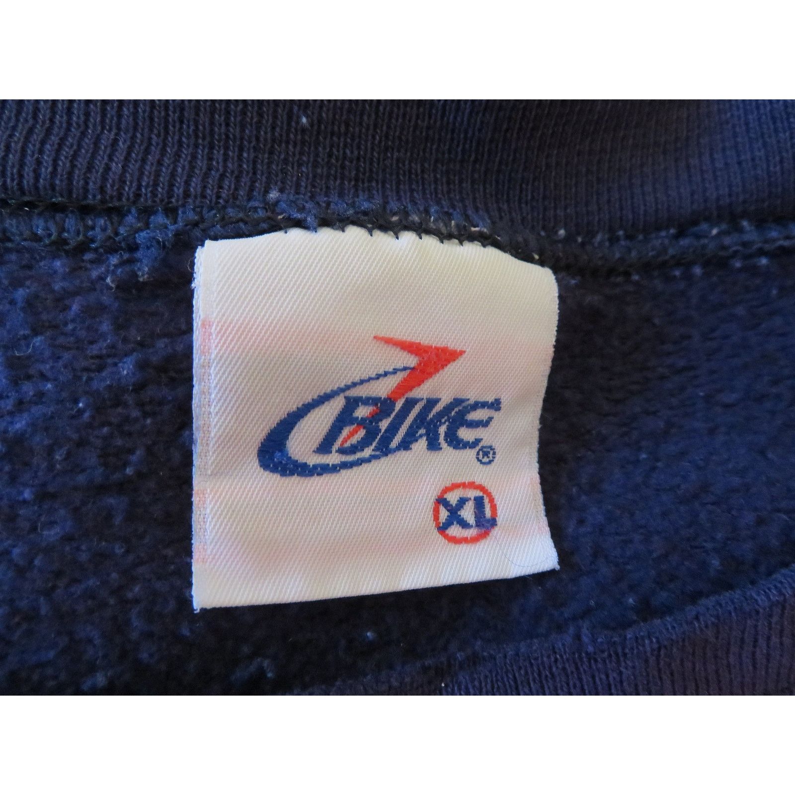 Other BIKE Plain Blank V-stitch Sweatshirt Navy Blue Sz XL 1990s Size US XL / EU 56 / 4 - 3 Thumbnail