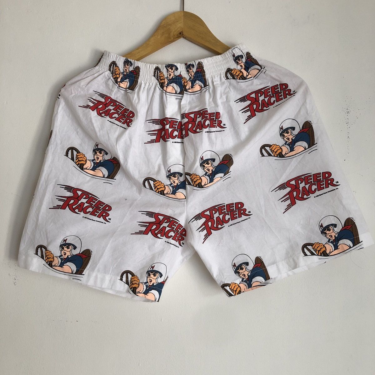 Image of Vintage 90's Speed Racer Shorts in White, Men's (Size 30)