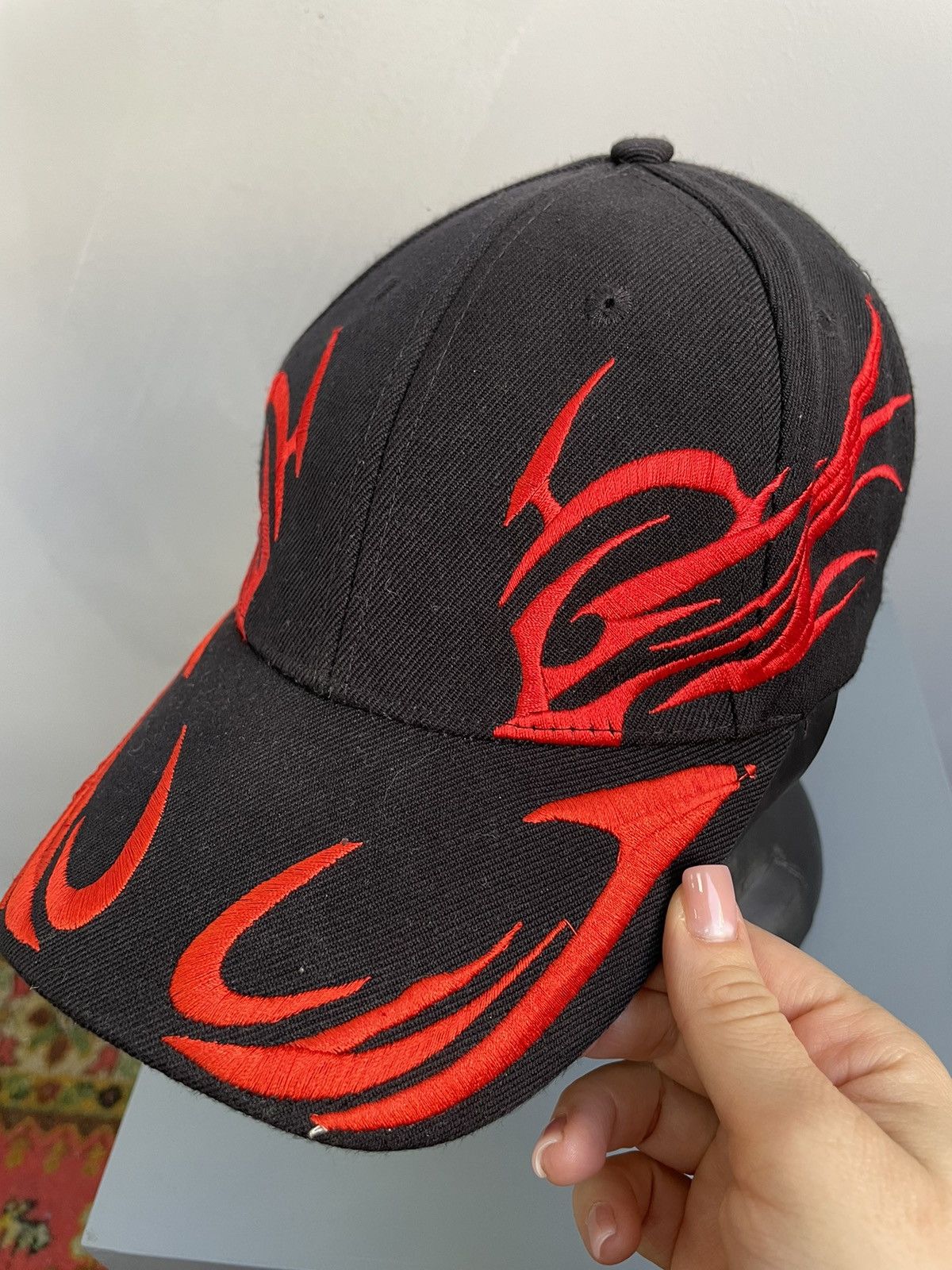 Harley Davidson × Vintage Tribal Vintage Y2k Harley Davidson beret Hat Motorcycles Size ONE SIZE - 3 Thumbnail