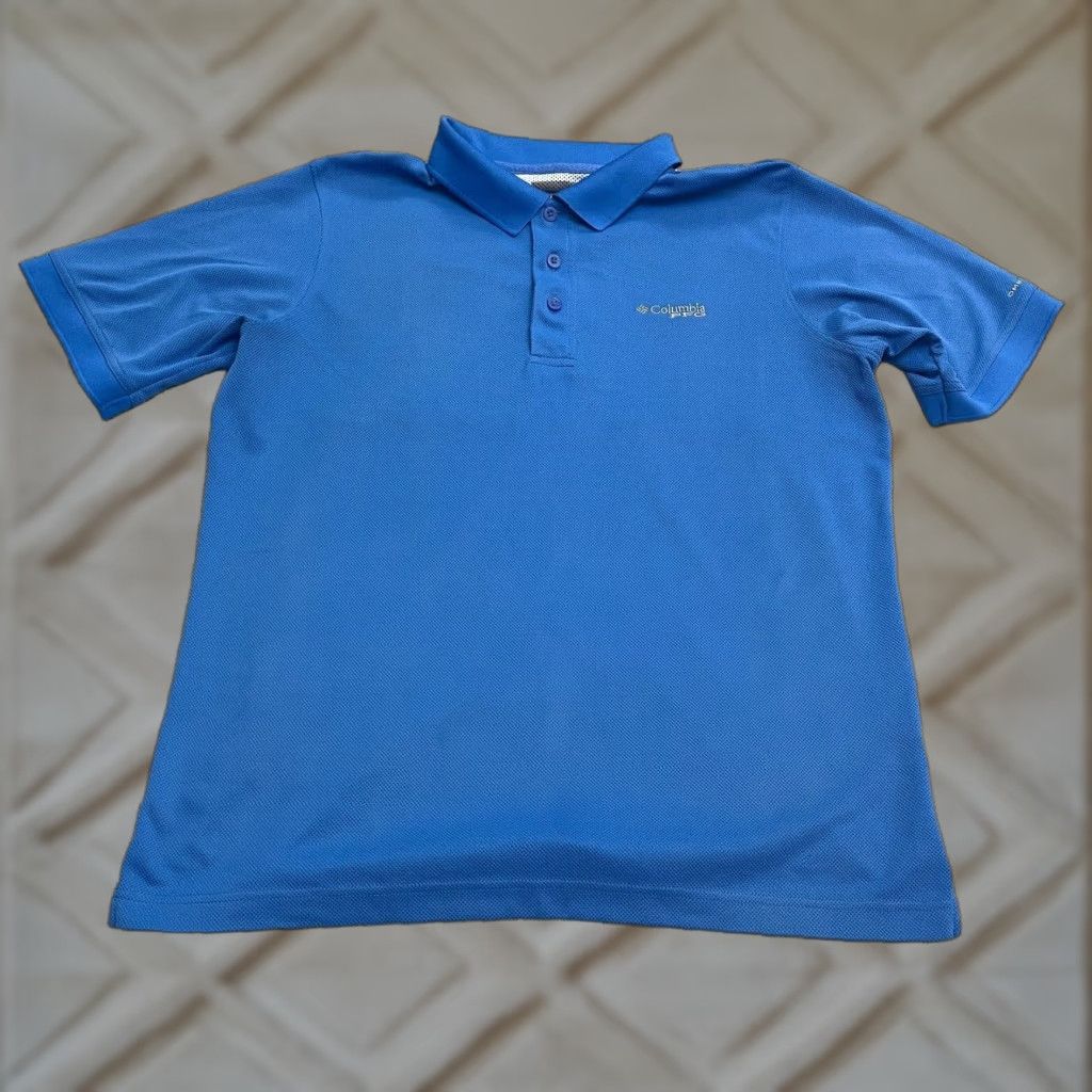 Vintage Columbia PFG Omni-Shade Perfect Cast Polo Shirt Mens Medium Blue Fishing Outdoor Size US L / EU 52-54 / 3 - 1 Thumbnail