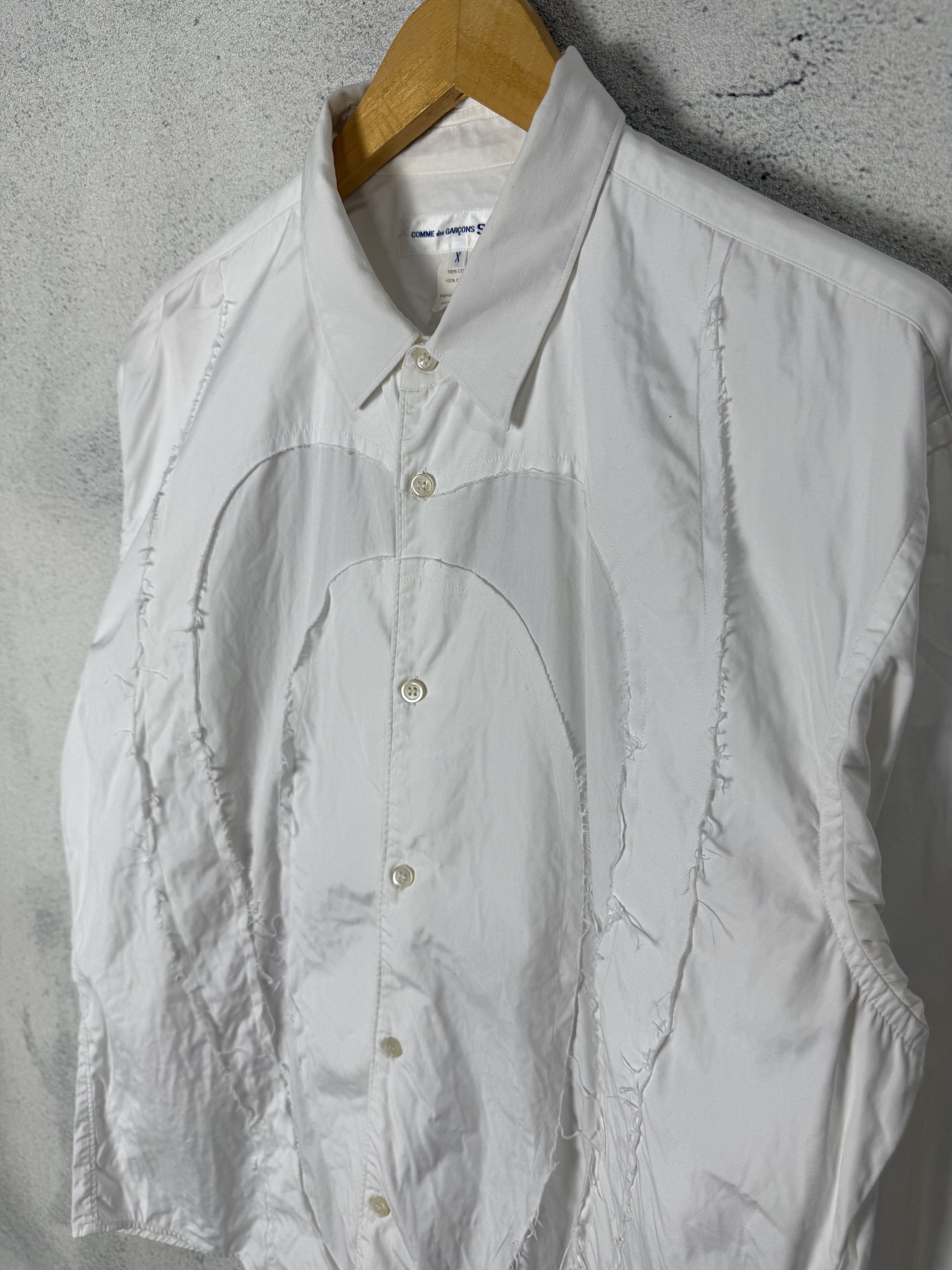 Comme des Garcons Comme Des Garcons Deconstructed Stitch Button Up Shirt Size US L / EU 52-54 / 3 - 9 Thumbnail