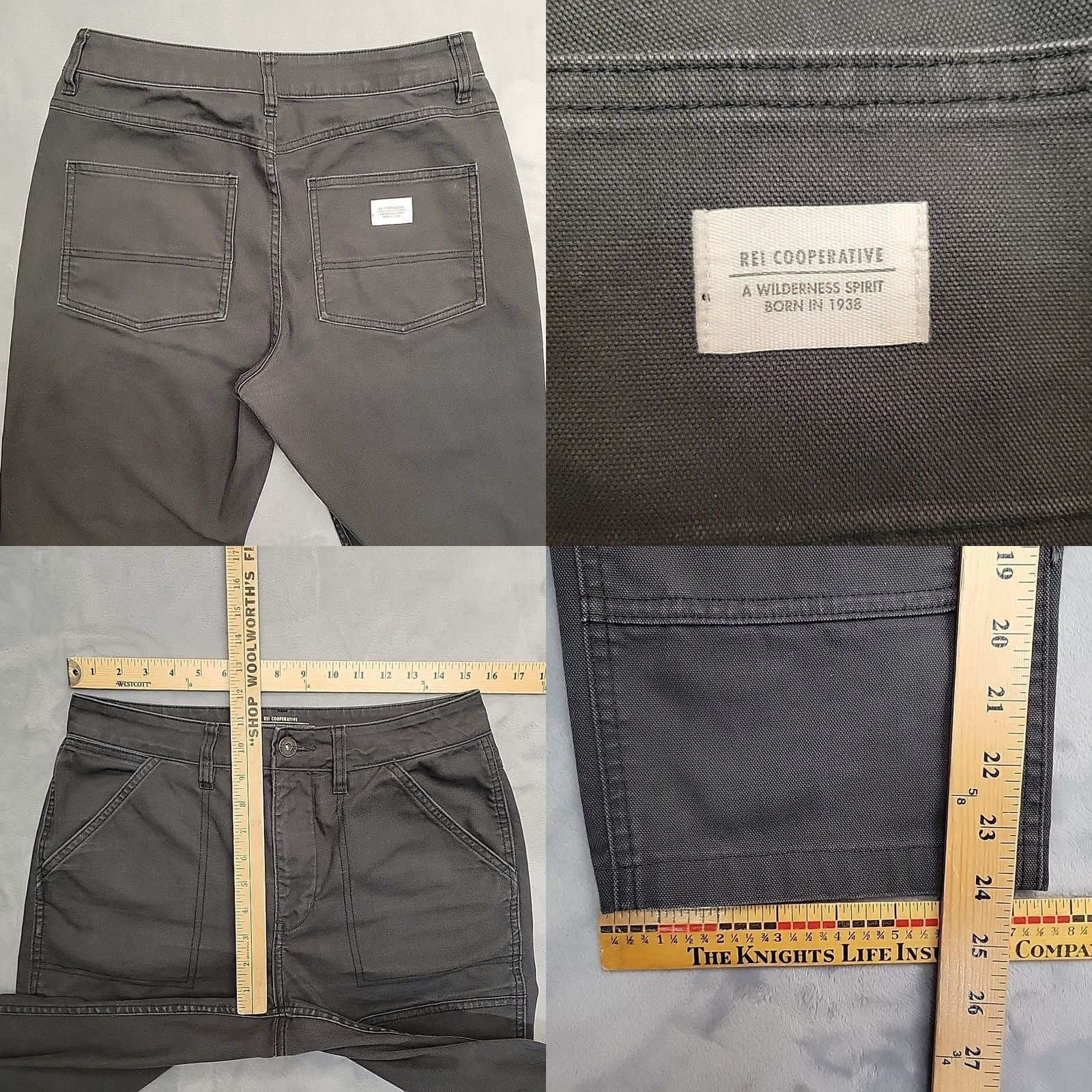 Vintage REI Pants Womens Sz 8 Double Knee Stretch Canvas Outdoors Workwear Construction Shirt Size 30" / US 8 / IT 44 - 8 Thumbnail
