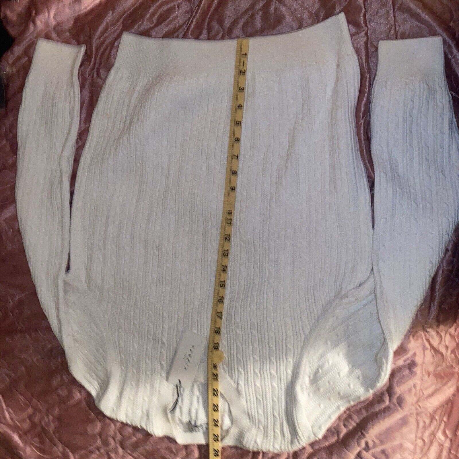 Sandro Sandro Paris Mens Sweater Sz Large Ecru Beige Cable Knit NWT Size US L / EU 52-54 / 3 - 4 Thumbnail