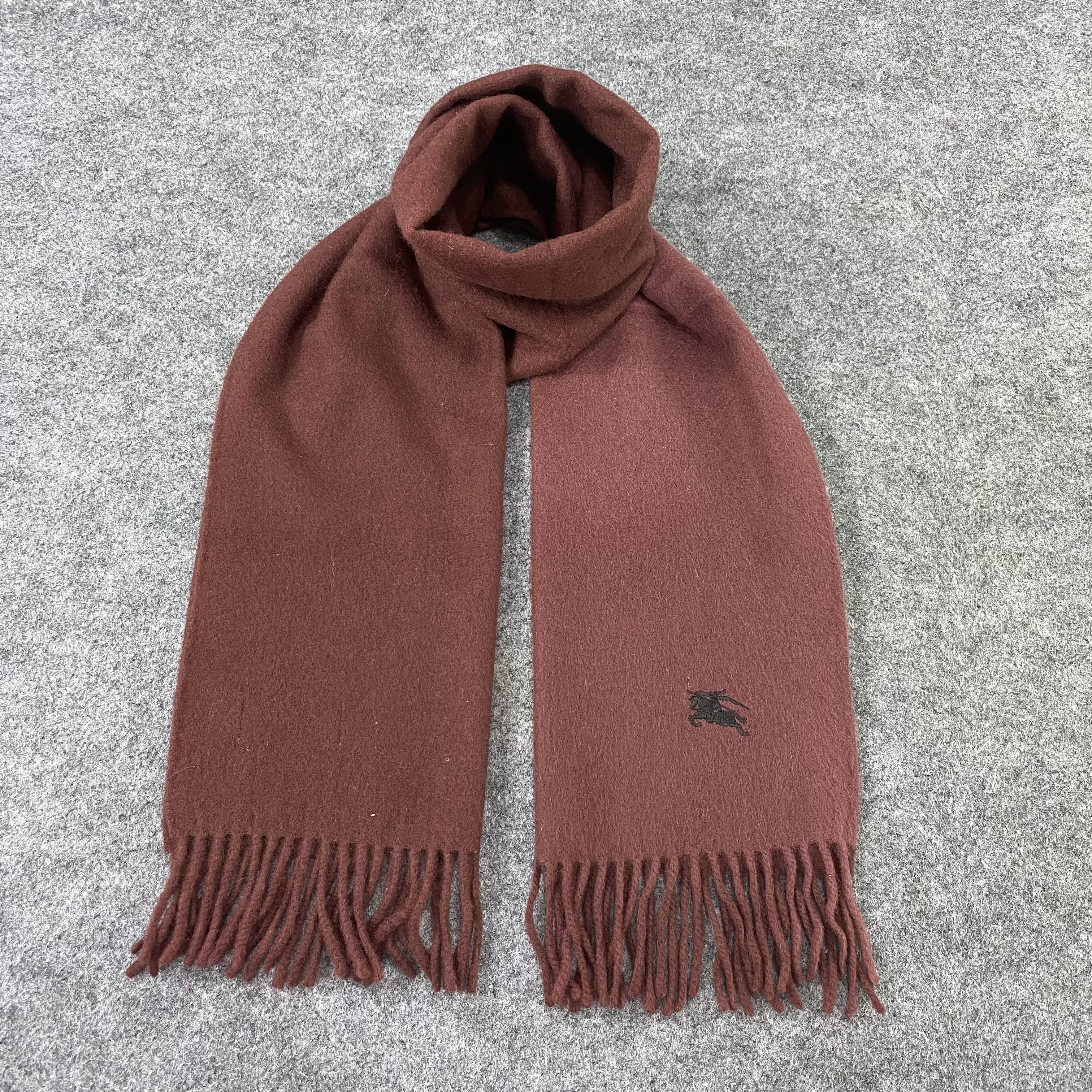 Burberry Vintage Burberry Pure Cashmere Scarf/Muffler/Neckwear-T1106 Size ONE SIZE - 1 Thumbnail