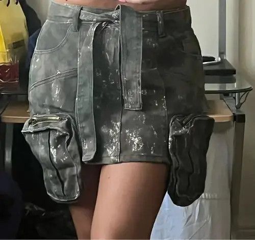 Japanese Brand Patchwork Denim Skirt Size 30" / US 8 / IT 44 - 2 Thumbnail