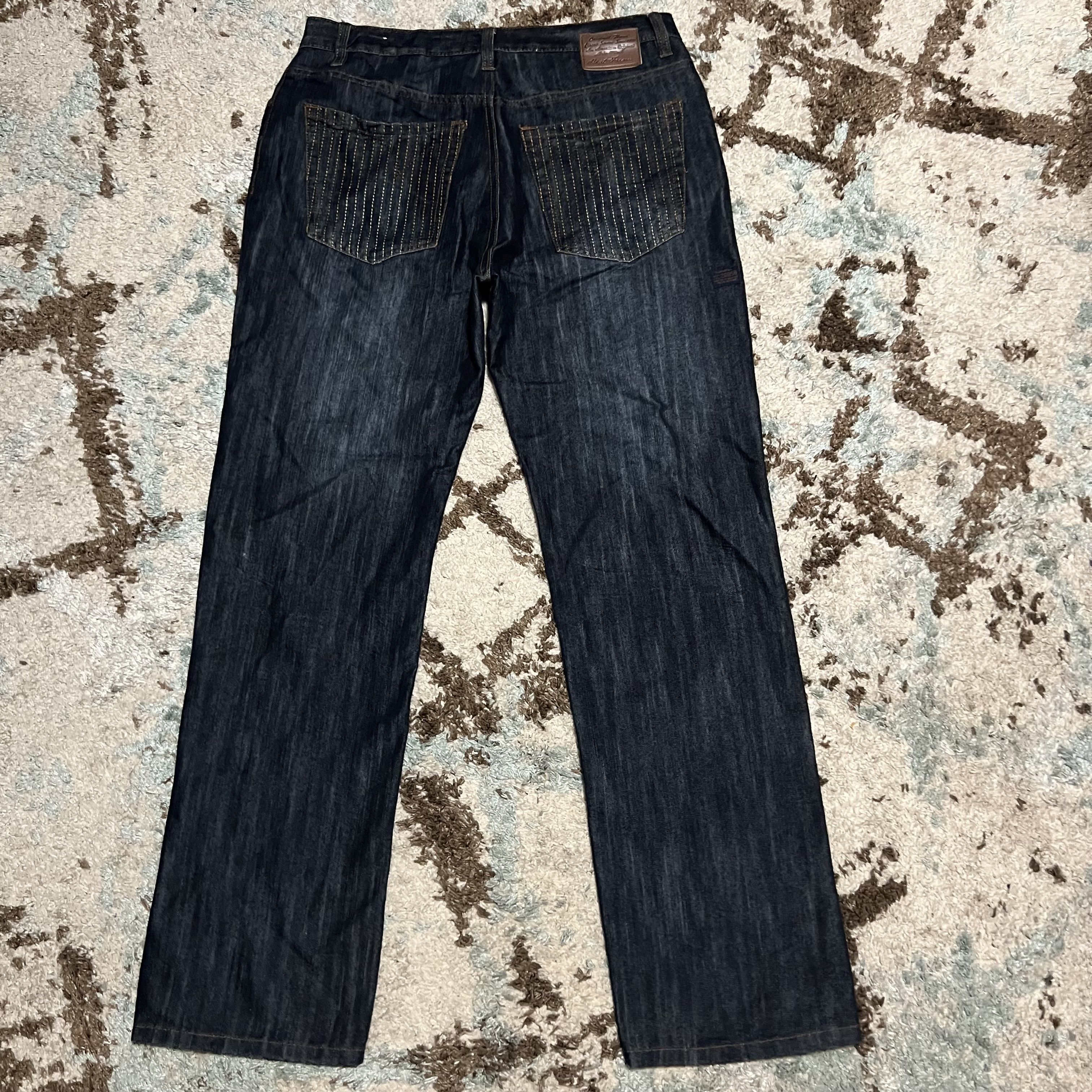Phat Farm Vintage Phat Farm Slim Fit Embroidered Jeans Size 34x32 Size US 34 / EU 50 - 1 Thumbnail