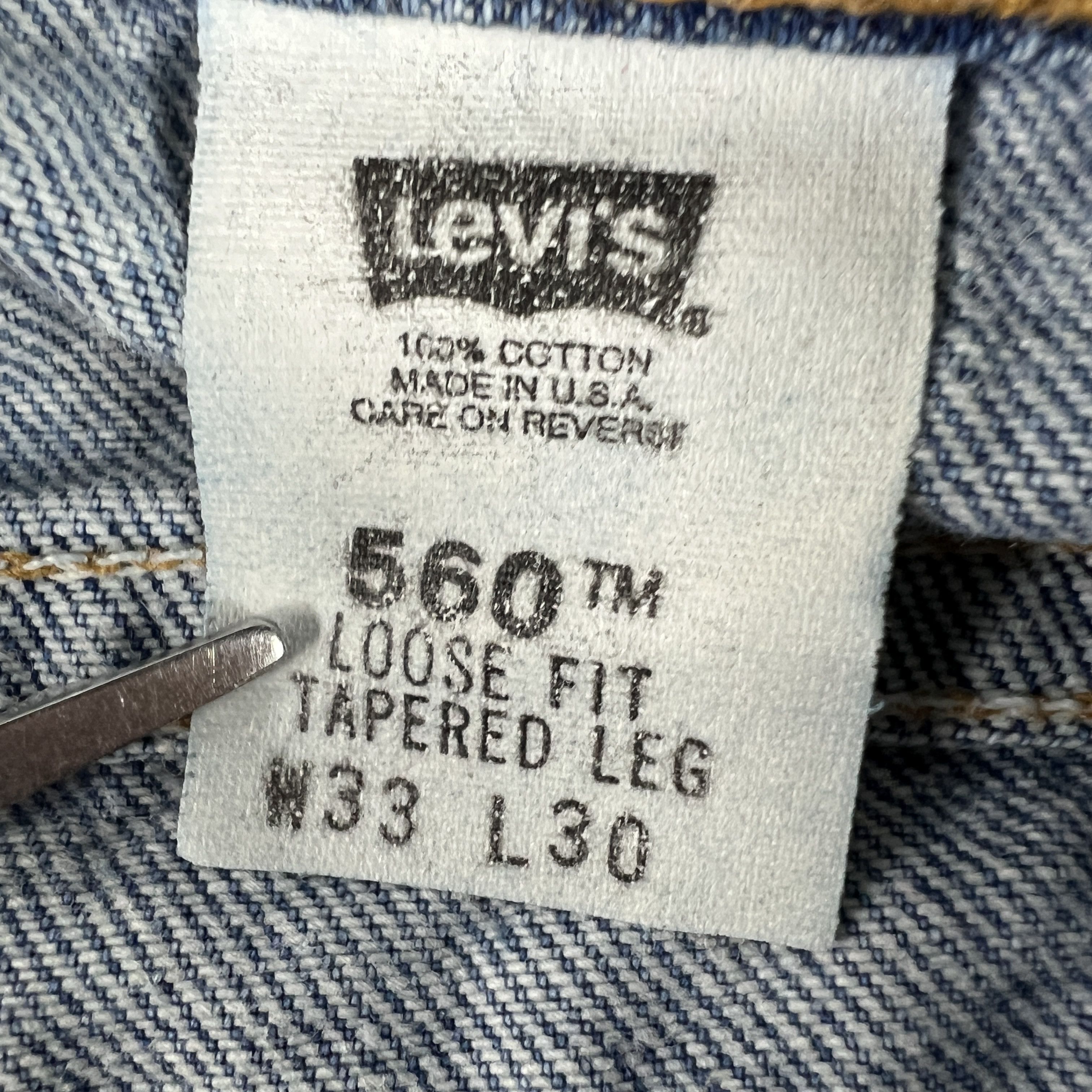 Levi's × Vintage VTG 90s Levi's Jeans 560 Loose Tapered Blue Cotton Denim Size US 32 / EU 48 - 9 Thumbnail
