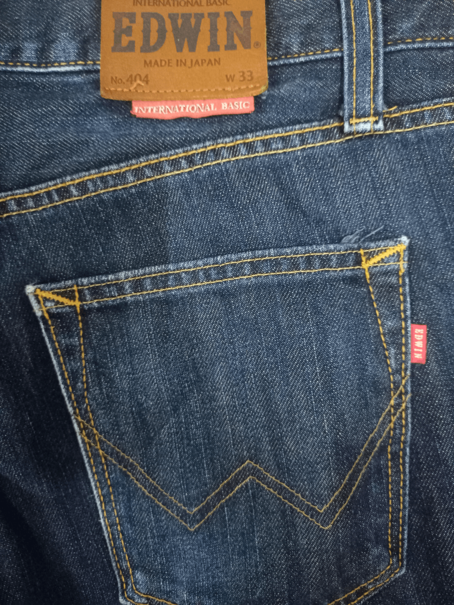 Edwin Vintage Japanese EDWIN 404 Raw Denim Loose Jeans Size US 33 - 8 Thumbnail