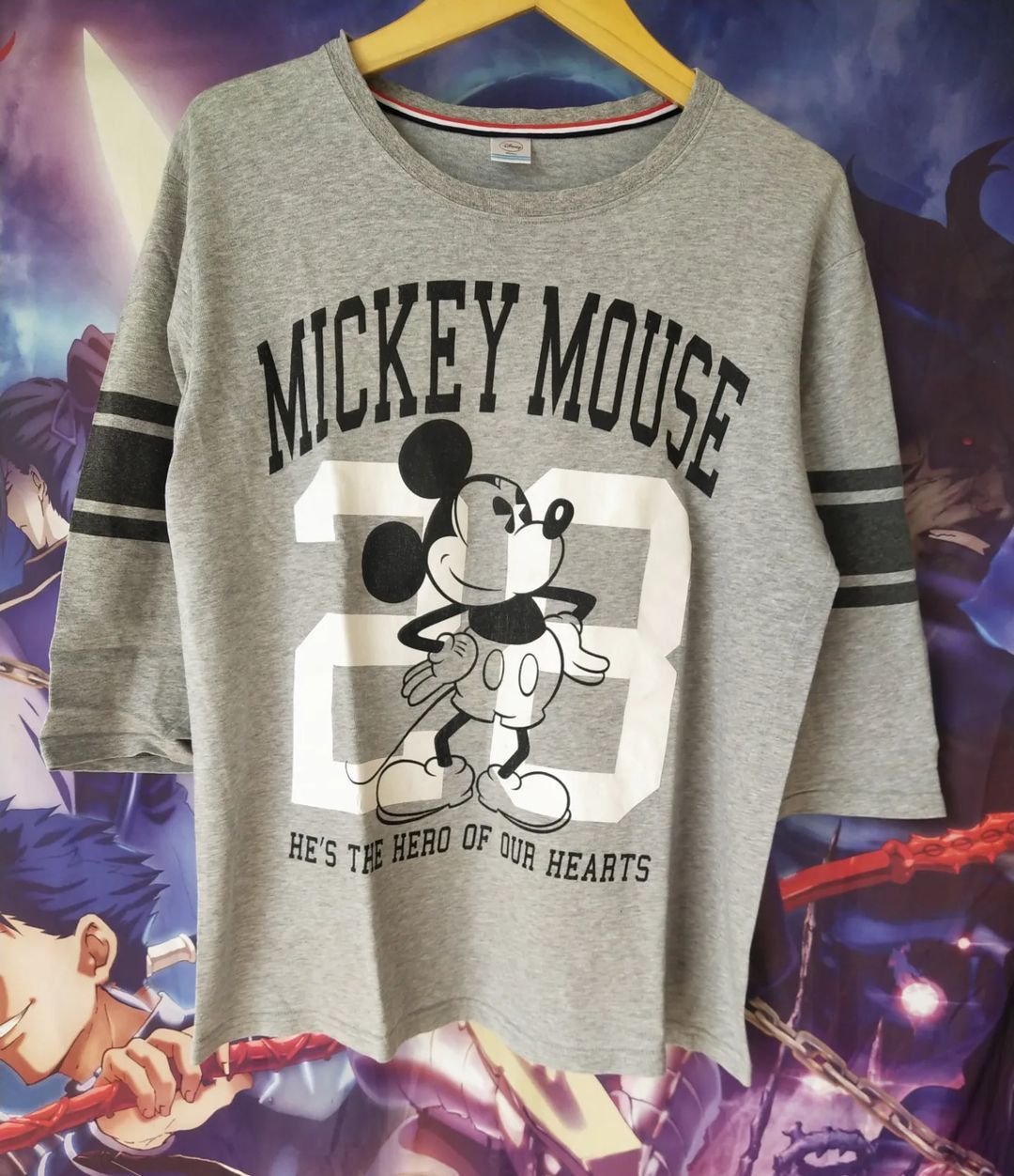 Cartoon Network × Disney Disney's Mickey Mouse 28 Big Print Cartoon Raglan Tees Size US L / EU 52-54 / 3 - 1 Thumbnail
