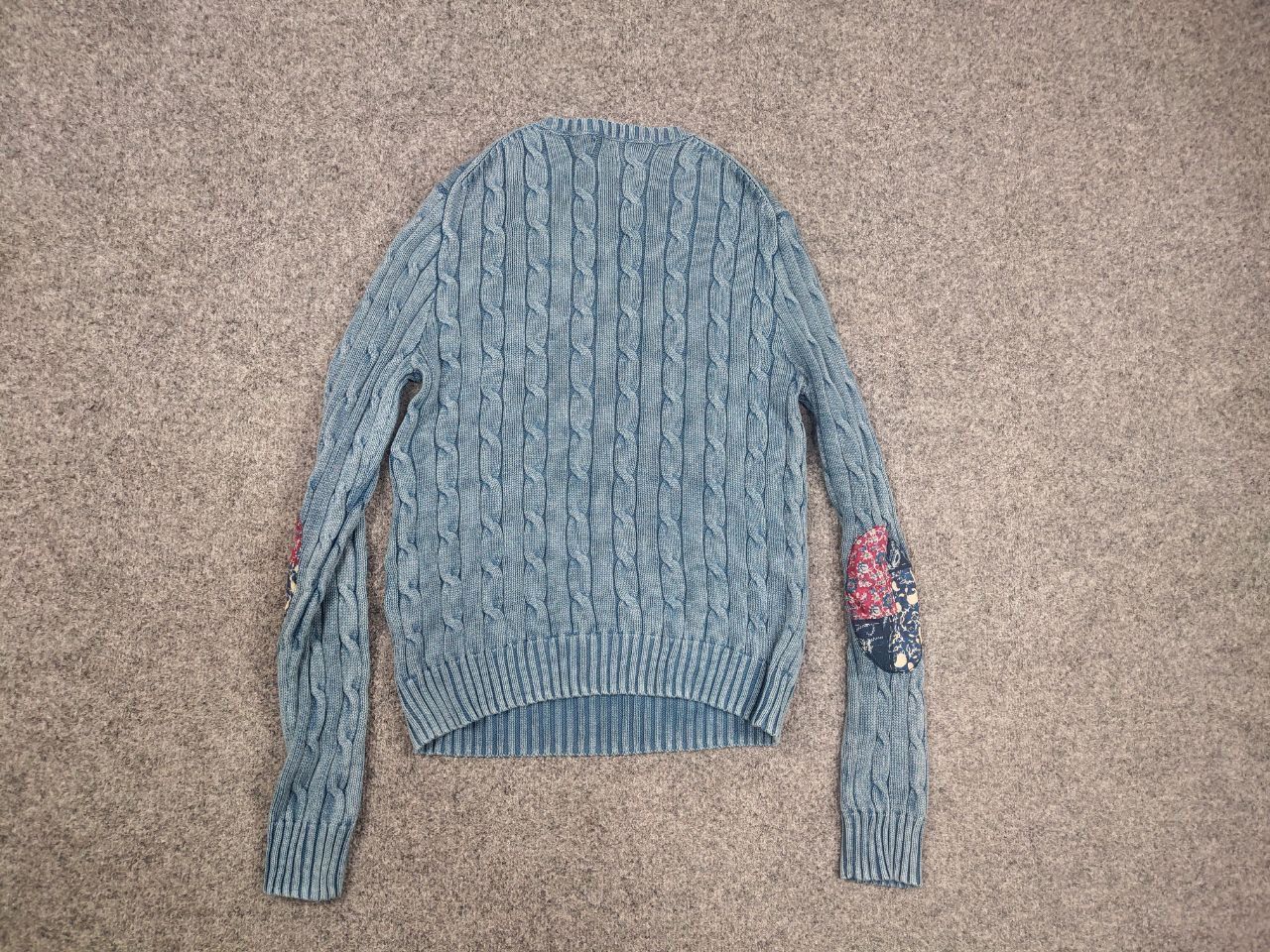 Polo Ralph Lauren Rare Polo Ralph Lauren Indigo Patchwork Elbow Knit Sweater Size XL / US 12-14 / IT 48-50 - 11 Thumbnail