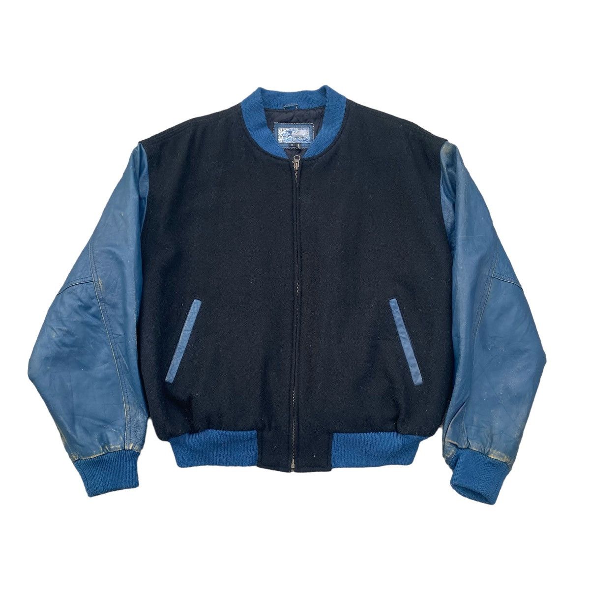 Kenzo 1980s Kenzo Wool Leather jacket Size US L / EU 52-54 / 3 - 1 Thumbnail