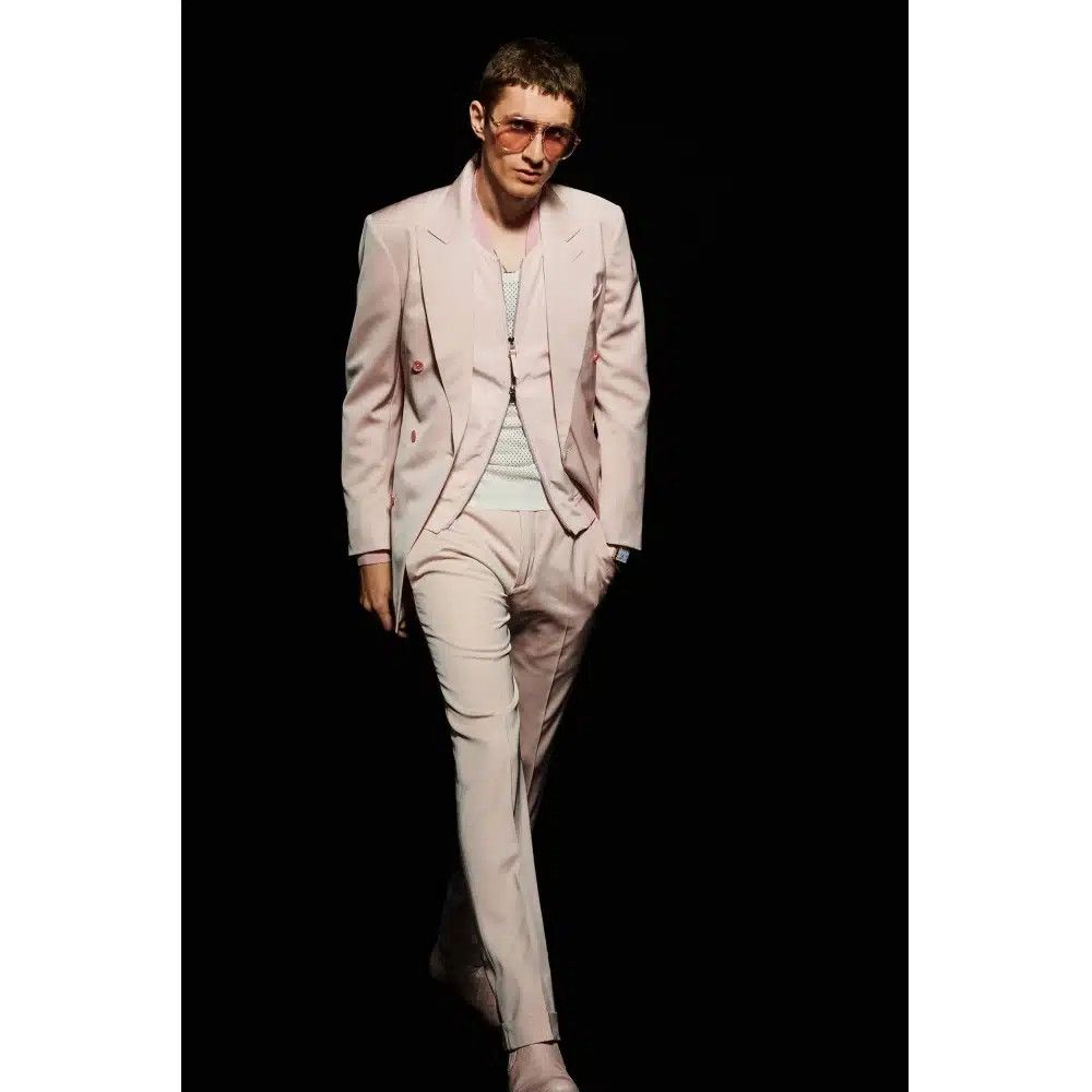 Tom Ford o1loc1c0325 JHXP01 Double Breasted Jacket in Pink Size US XL / EU 56 / 4 - 2 Thumbnail