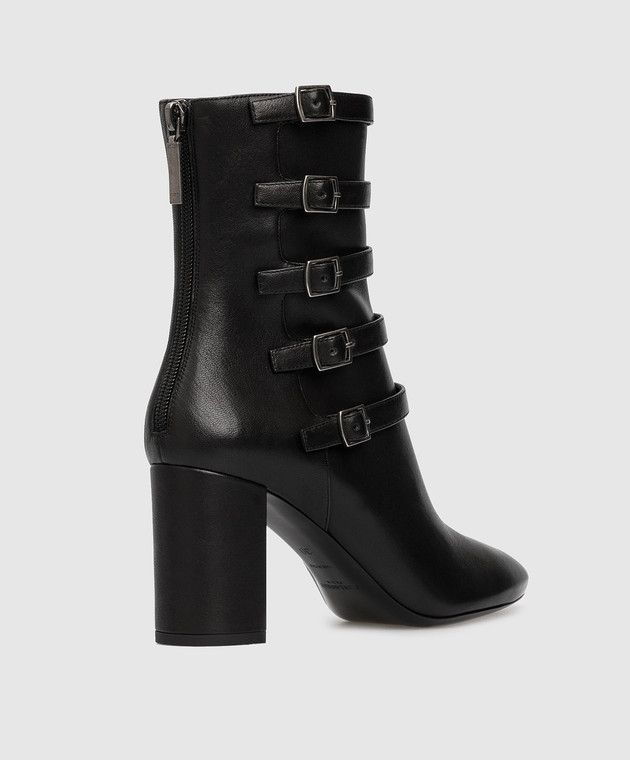 Saint Laurent Paris o1y0126 Ankle Boots in Black Size US 5 / IT 35 - 2 Thumbnail