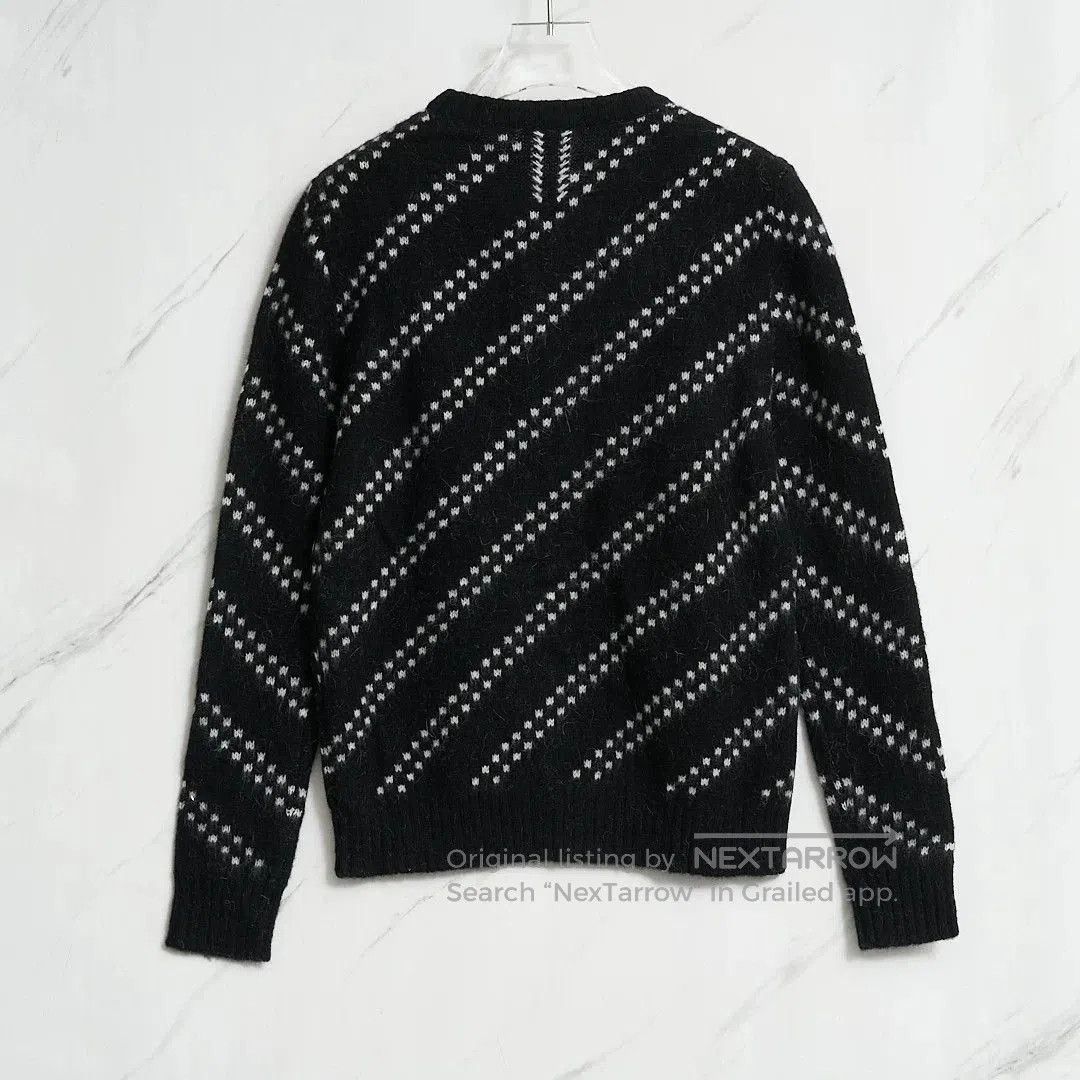 Saint Laurent Paris Saint Laurent Men's Black Zigzag Knit Sweater. Size US M / EU 48-50 / 2 - 4 Thumbnail