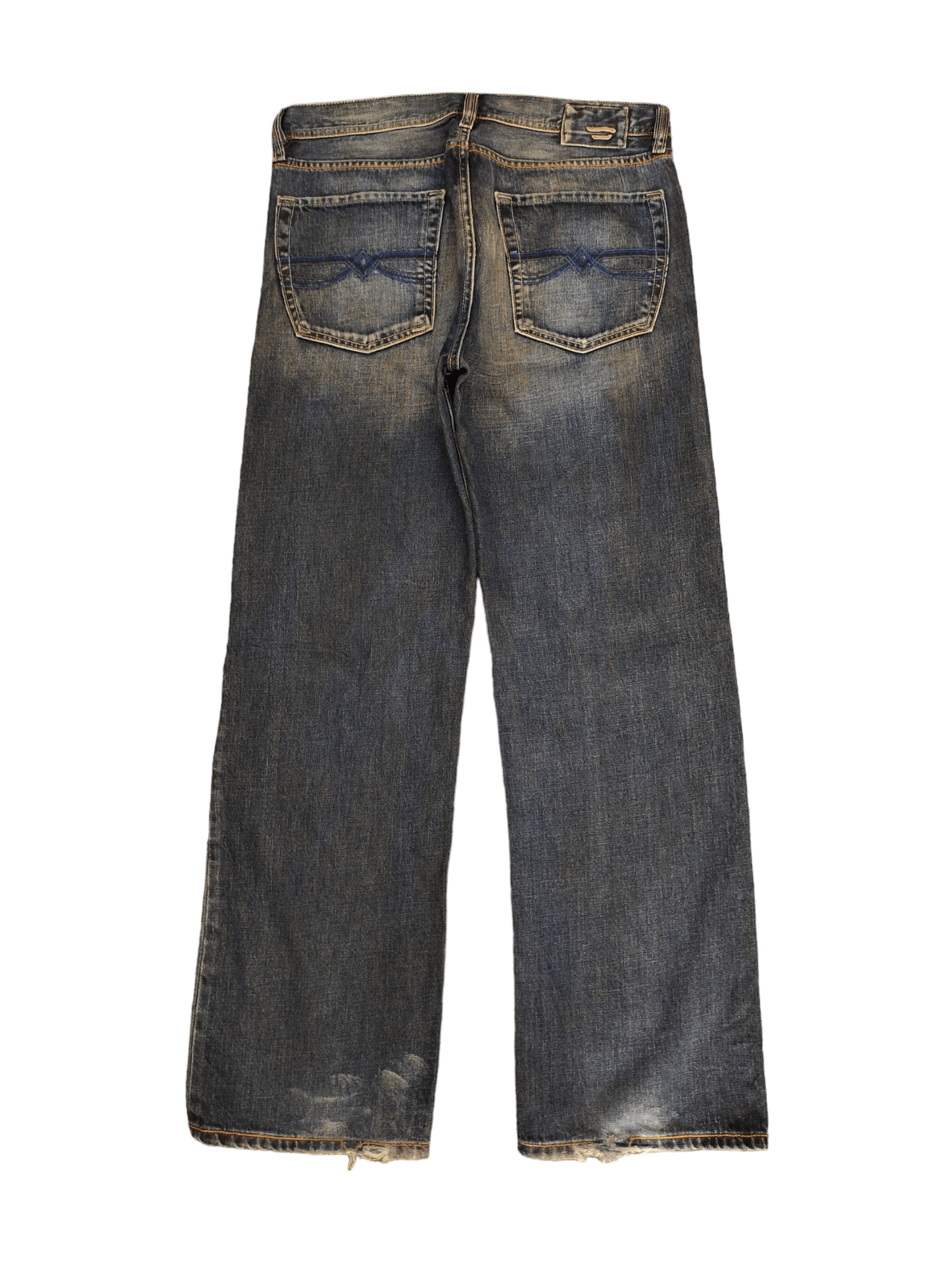 Diesel Loose Jeans Diesel D Logo Distress Faded Denim Y2k Size US 33 - 1 Thumbnail