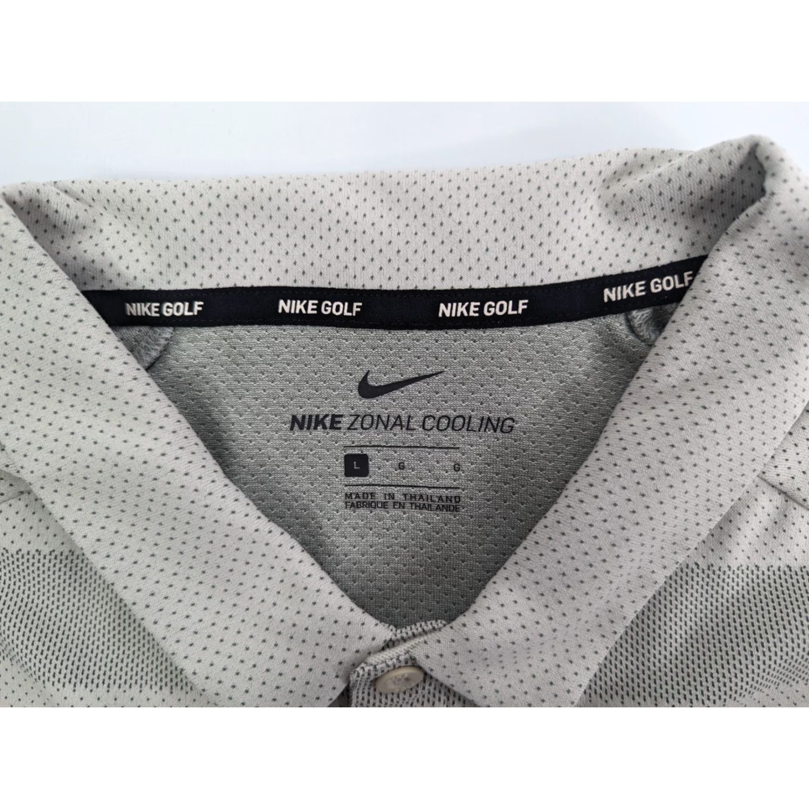 Nike Nike Zonal Cooling Striped Gray Golf Polo Shirt AH8467 Men's Size Large Size US L / EU 52-54 / 3 - 6 Thumbnail