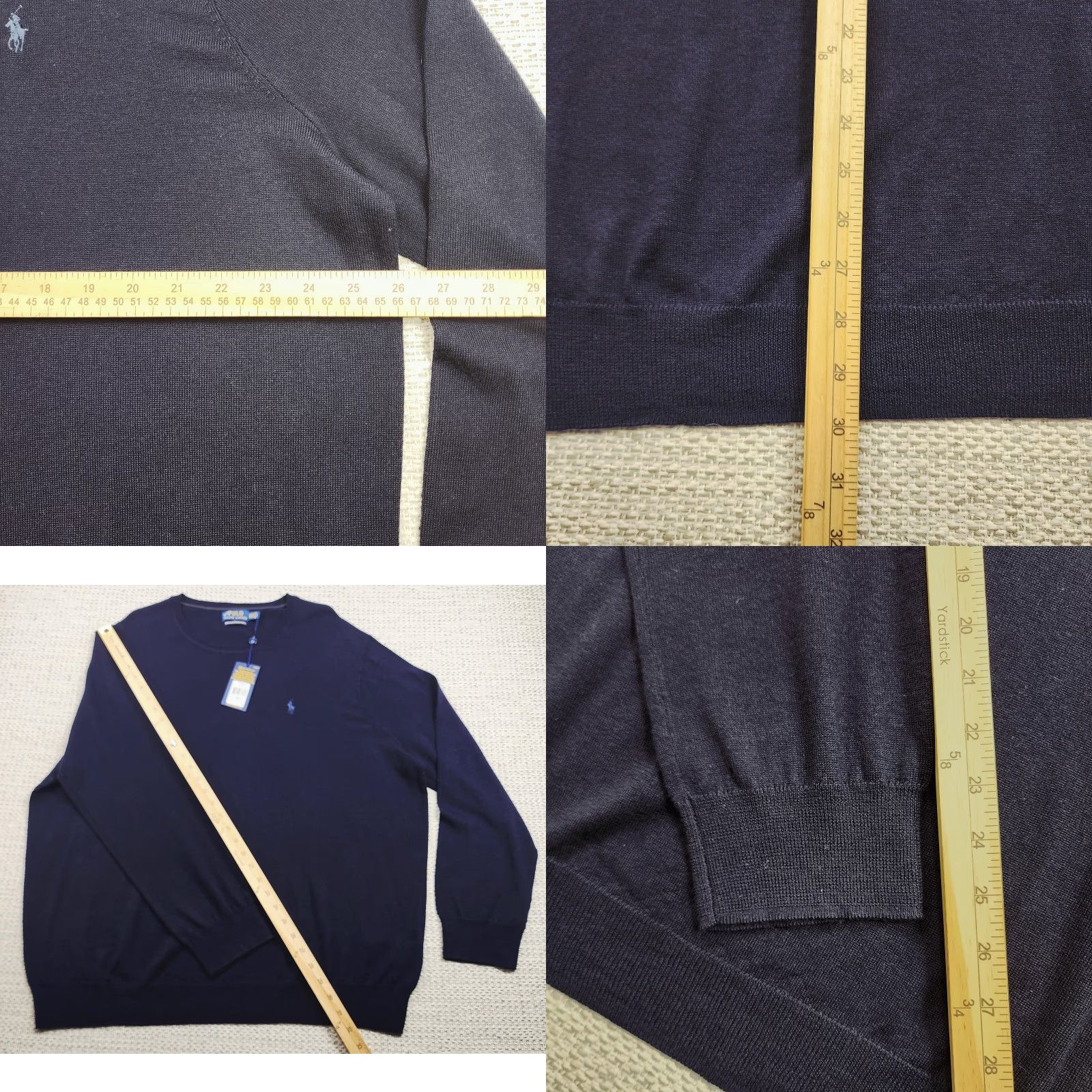 Polo Ralph Lauren Polo Ralph Lauren Sweater Mens 2XB Wool Crewneck Pullover NWT Blue Big & Tall Size US XXL / EU 58 / 5 - 9 Thumbnail