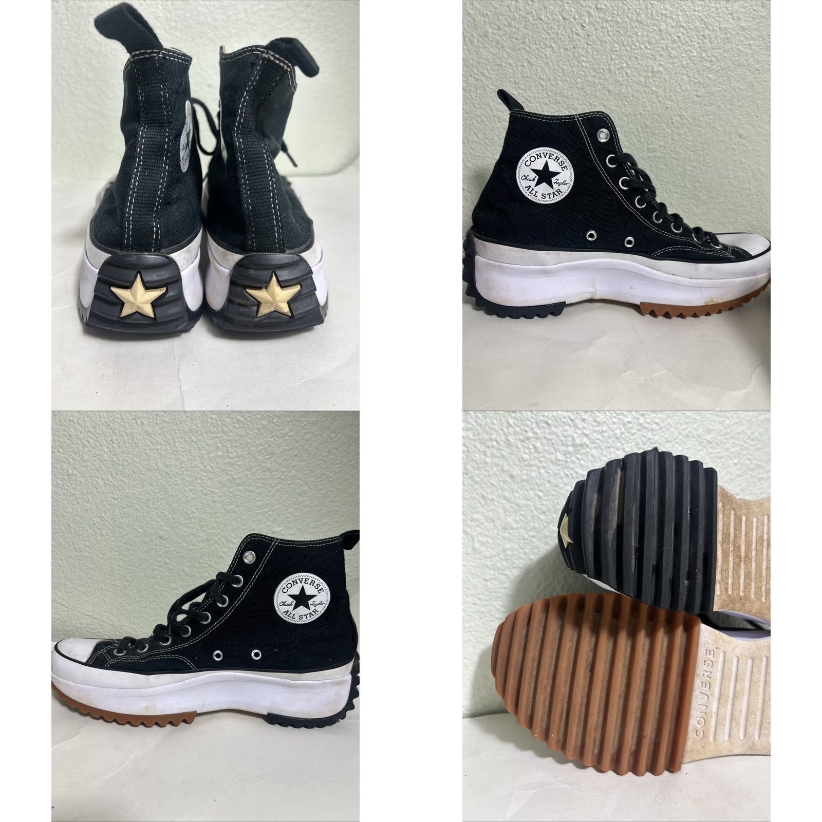 Converse Converse Run Star Platform High Top Shoes unisex M10 W11.5 Black Stars Sneaker Women Mens Size XL / US 12-14 / IT 48-50 - 9 Thumbnail
