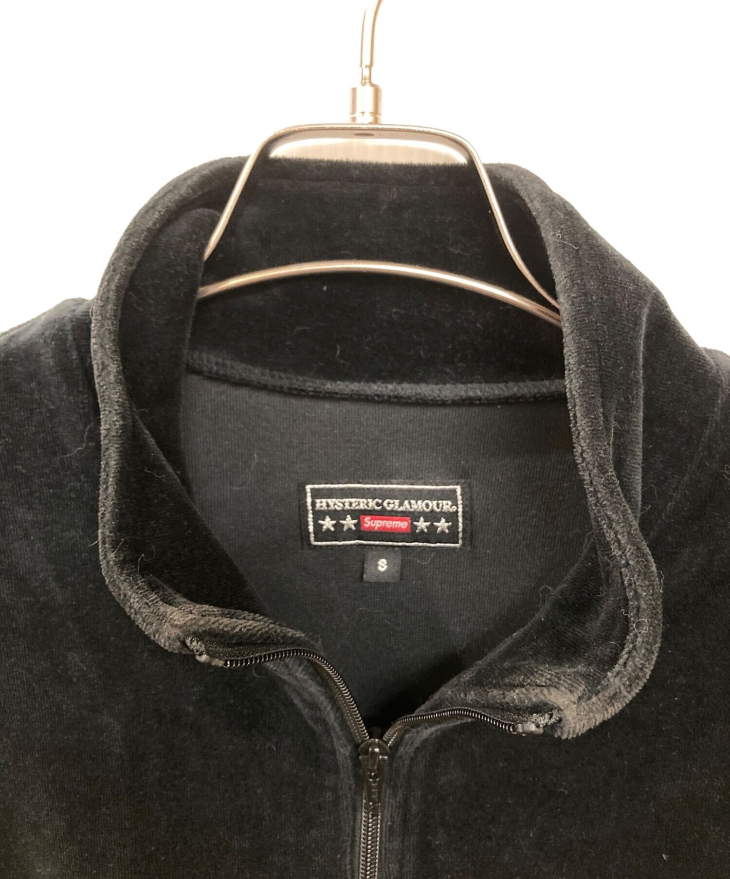 Hysteric Glamour × Supreme SUPREME x Hysteric Glamour 21SS Velvet Track Jacket Black S Size US S / EU 44-46 / 1 - 3 Thumbnail