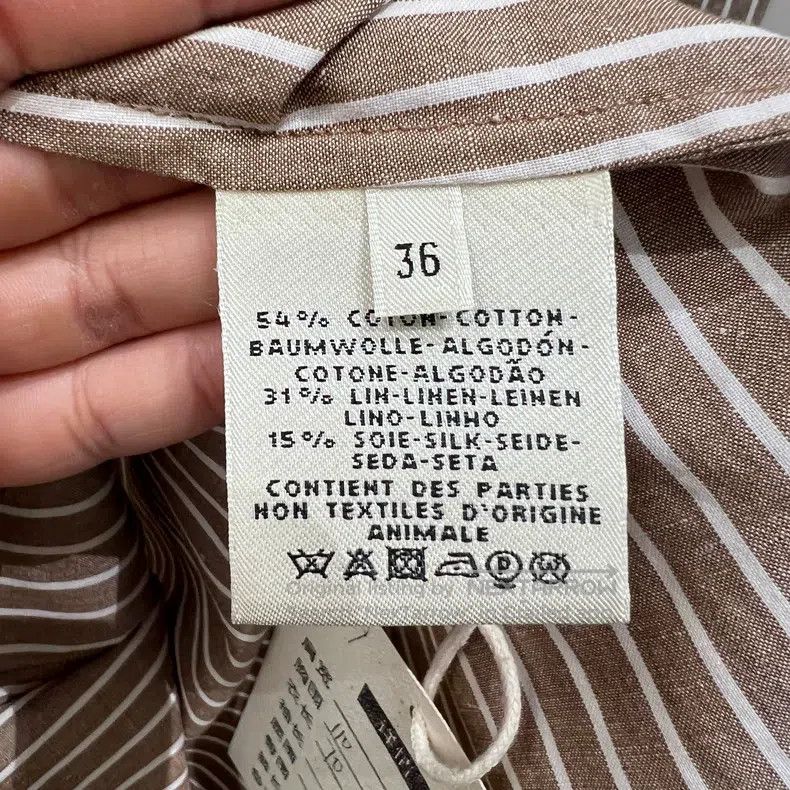 Hermes Hermes Striped buttoned collar long-sleeve shirt Size XS / US 0-2 / IT 36-38 - 4 Thumbnail