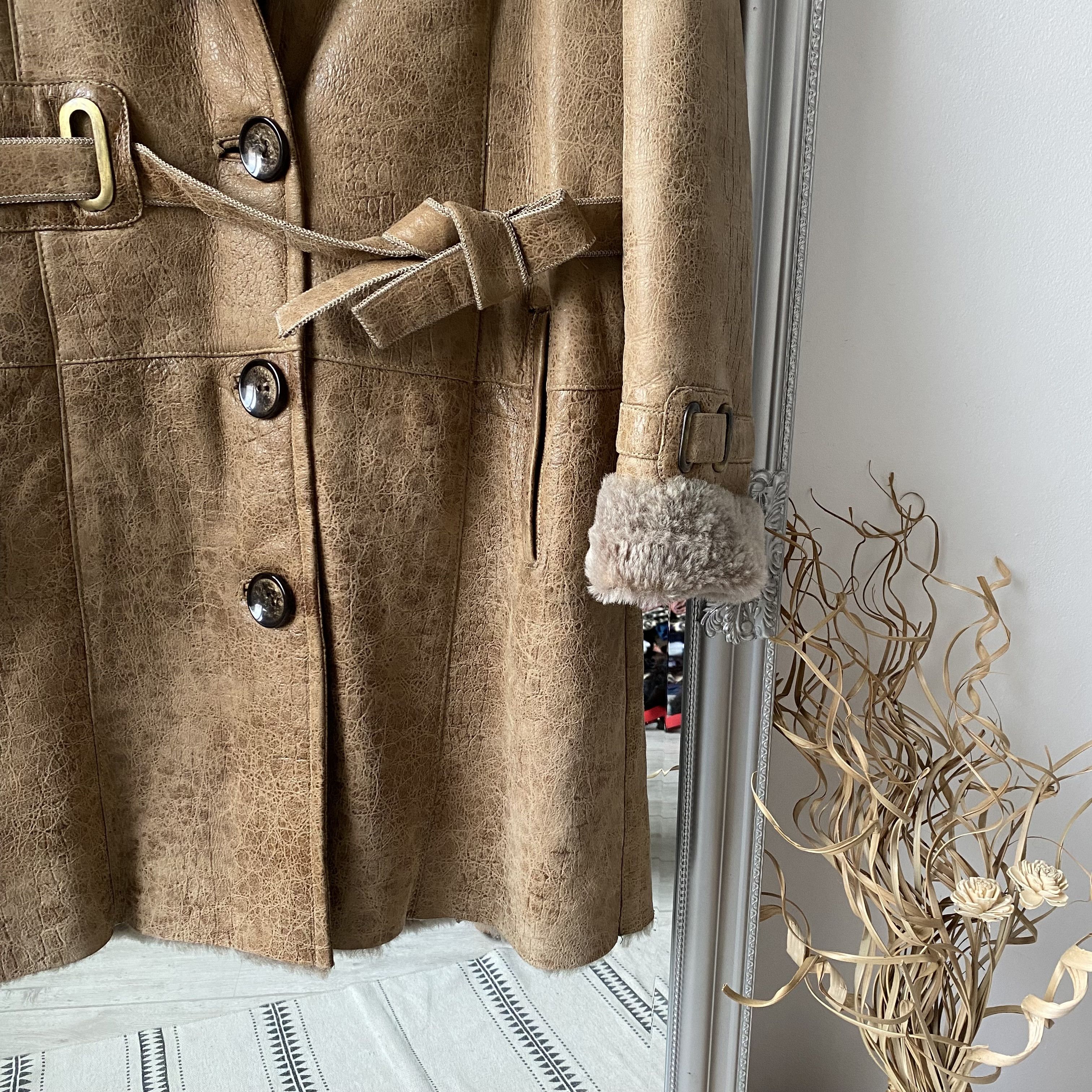 If Six Was Nine Y2K Vintage 2000s Real Fur Shepkins coat bandage Avant-garde Size L / US 10 / IT 46 - 9 Thumbnail