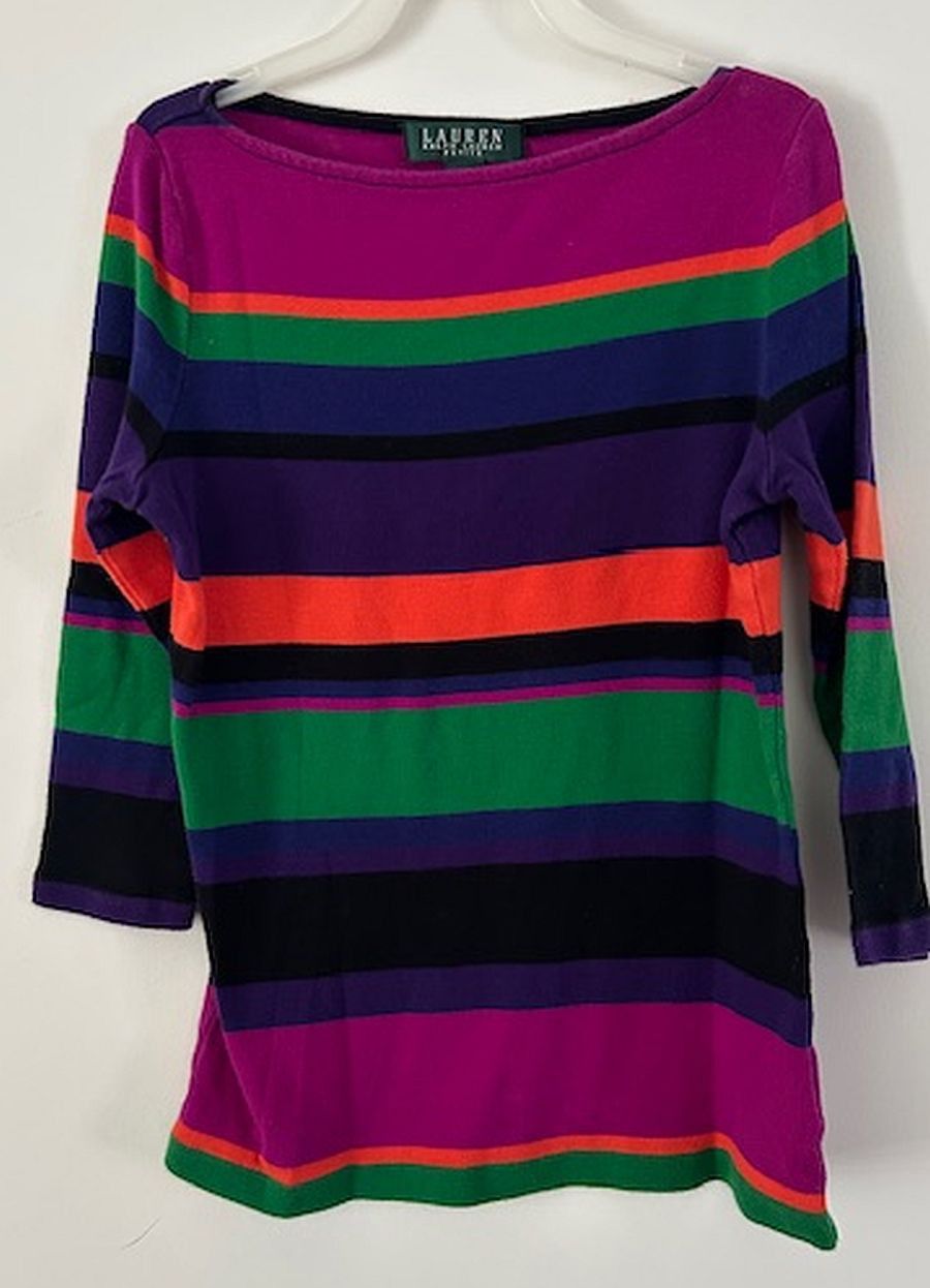 Ralph Lauren Lauren Ralph Lauren Striped Boatneck Top, PXS Size XS / US 0-2 / IT 36-38 - 2 Thumbnail