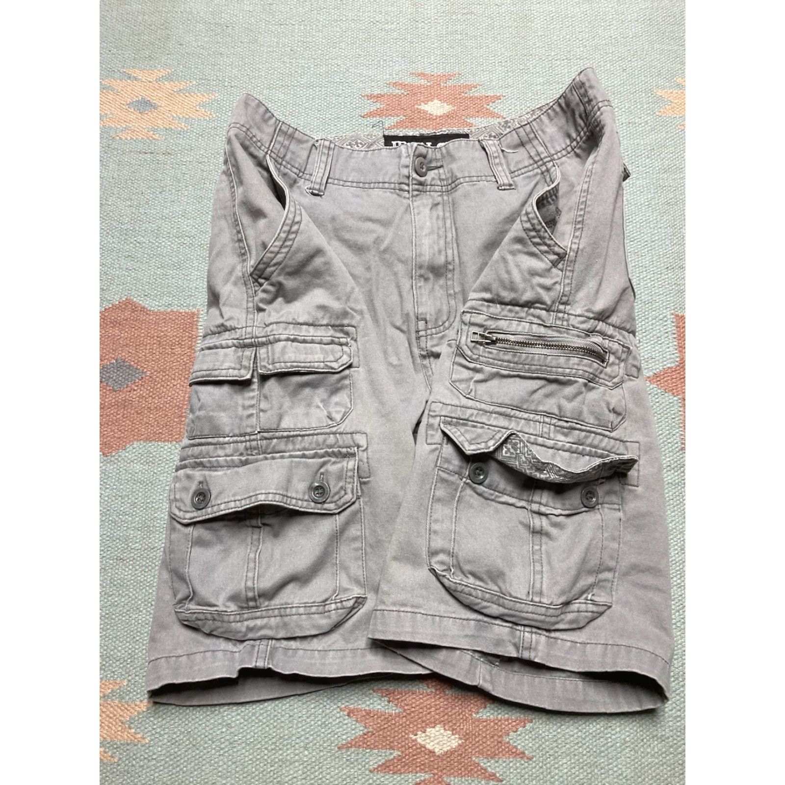 Vintage VINTAGE Iron Co Cargo Shorts Men Outdoor Cotton Gray 32 Cargo Shorts Pockets Size US 32 / EU 48 - 2 Thumbnail