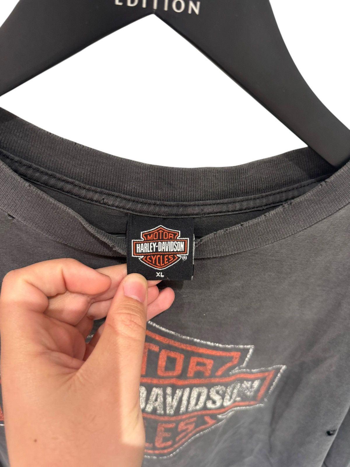 Harley Davidson Thrashed & Faded Vintage Harley Davidson Tee Size US XL / EU 56 / 4 - 9 Thumbnail