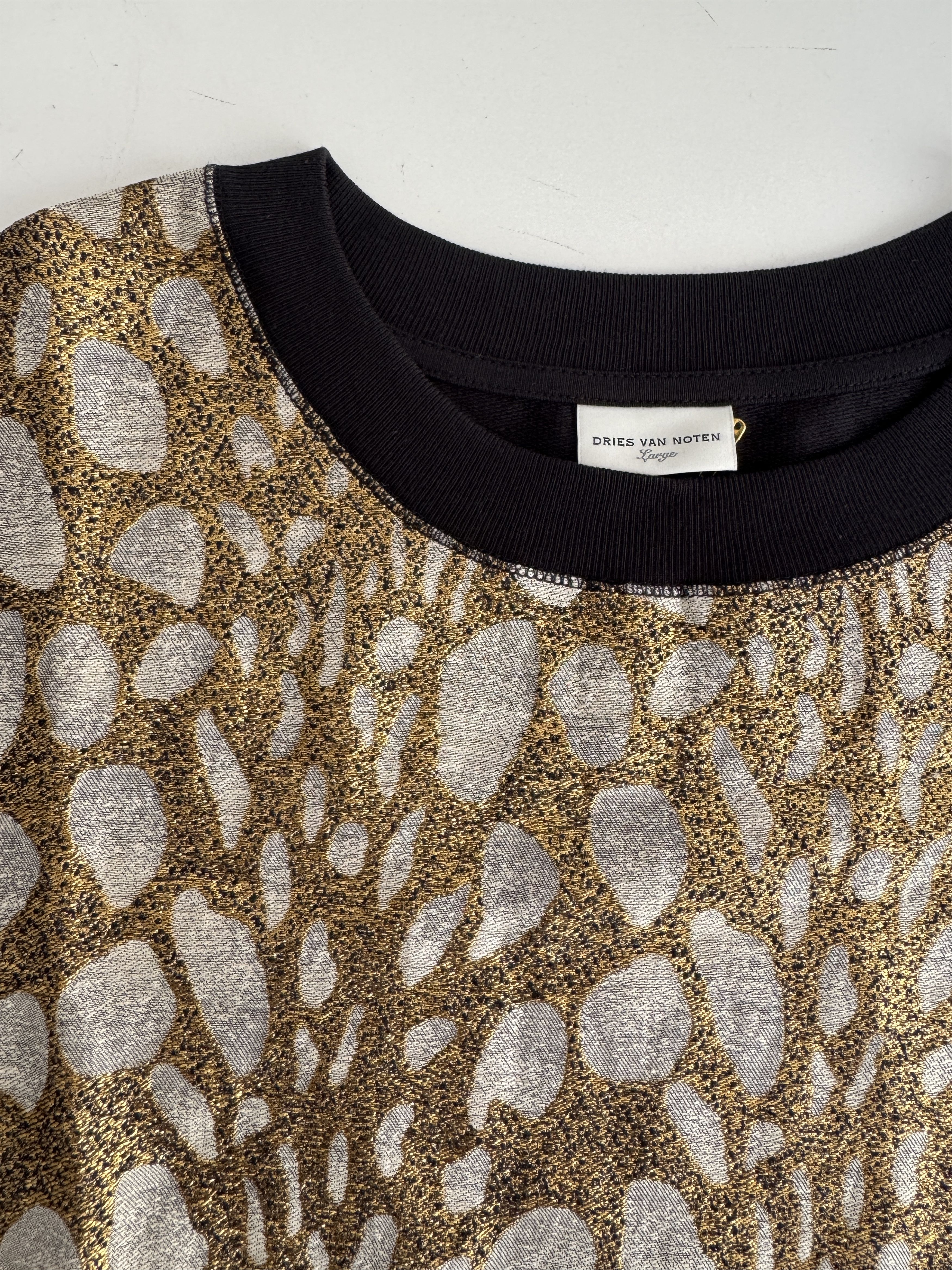 Dries Van Noten Dries Van Noten Women's Sweatshirt Black and Gold Size L / US 10 / IT 46 - 3 Thumbnail
