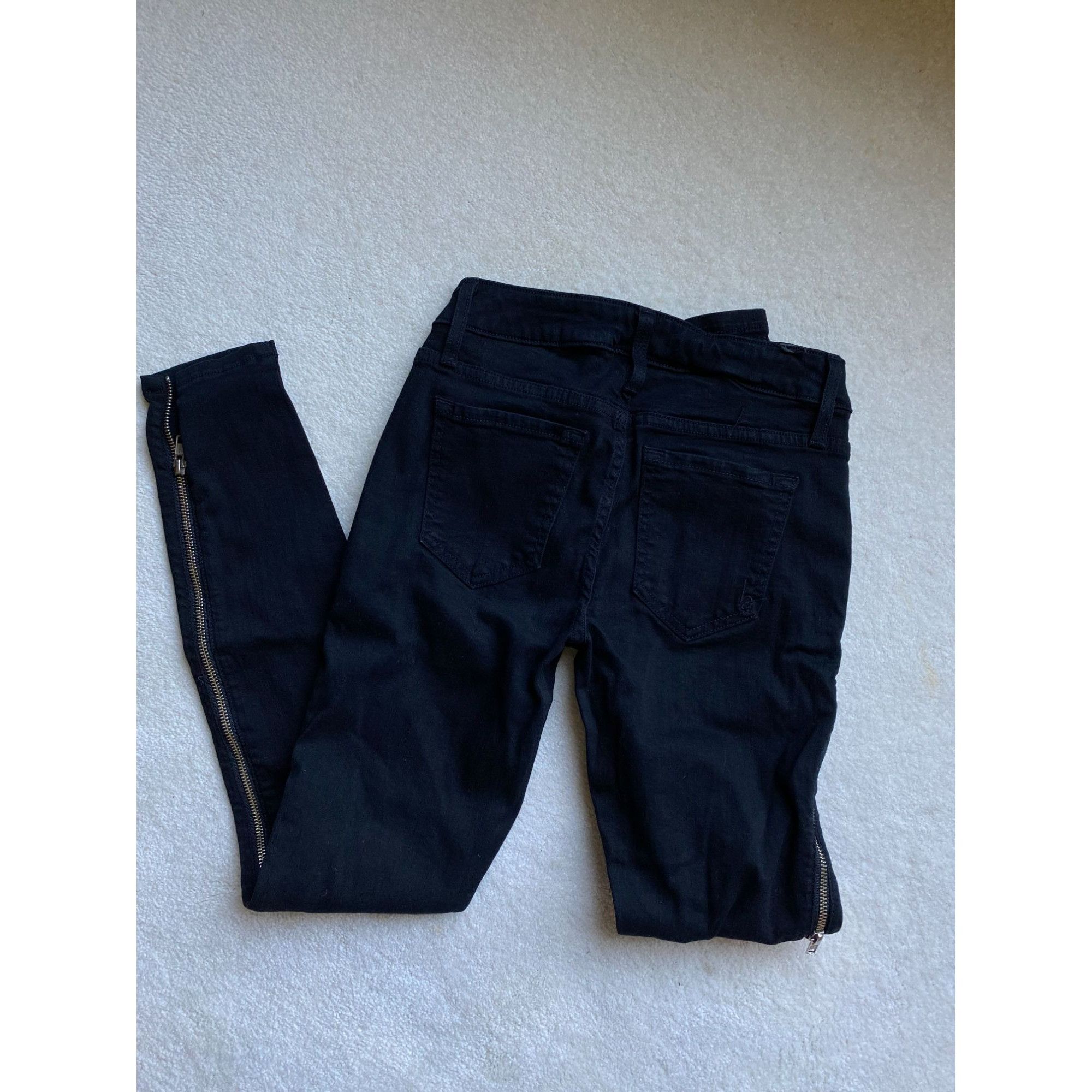 Bebe Bebe Side Zipper Skinny Jeans black sz 25 Size 25" / US 0 / IT 36 - 6 Thumbnail