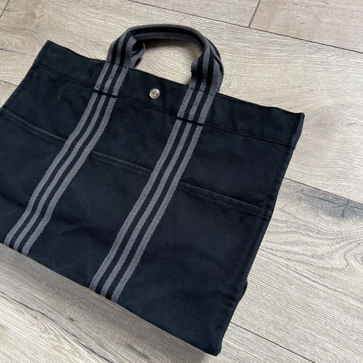 Hermes HERMES Fourre Tout PM Hand Bag Canvas Black Gray Silver Size ONE SIZE - 5 Thumbnail