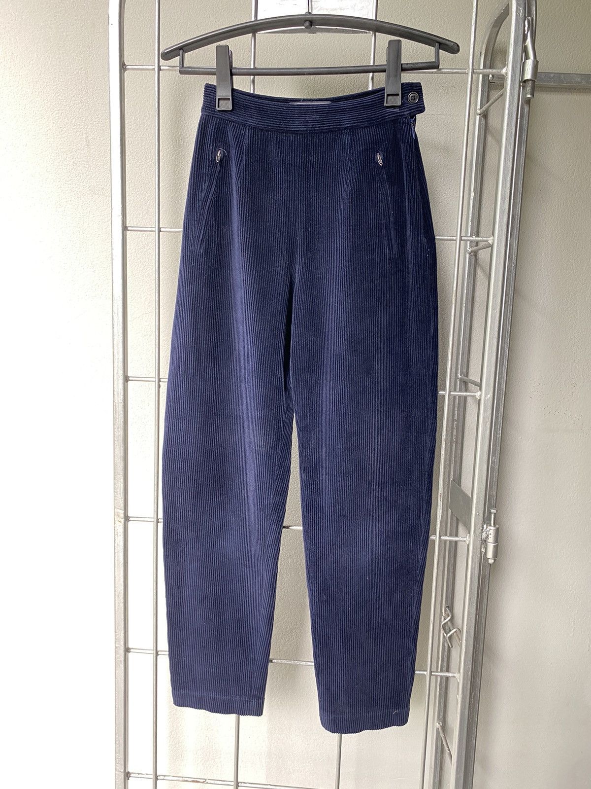 Max Mara MaxMara High-Waisted Corduroy Navy Pants Size 25" / US 0 / IT 36 - 2 Thumbnail