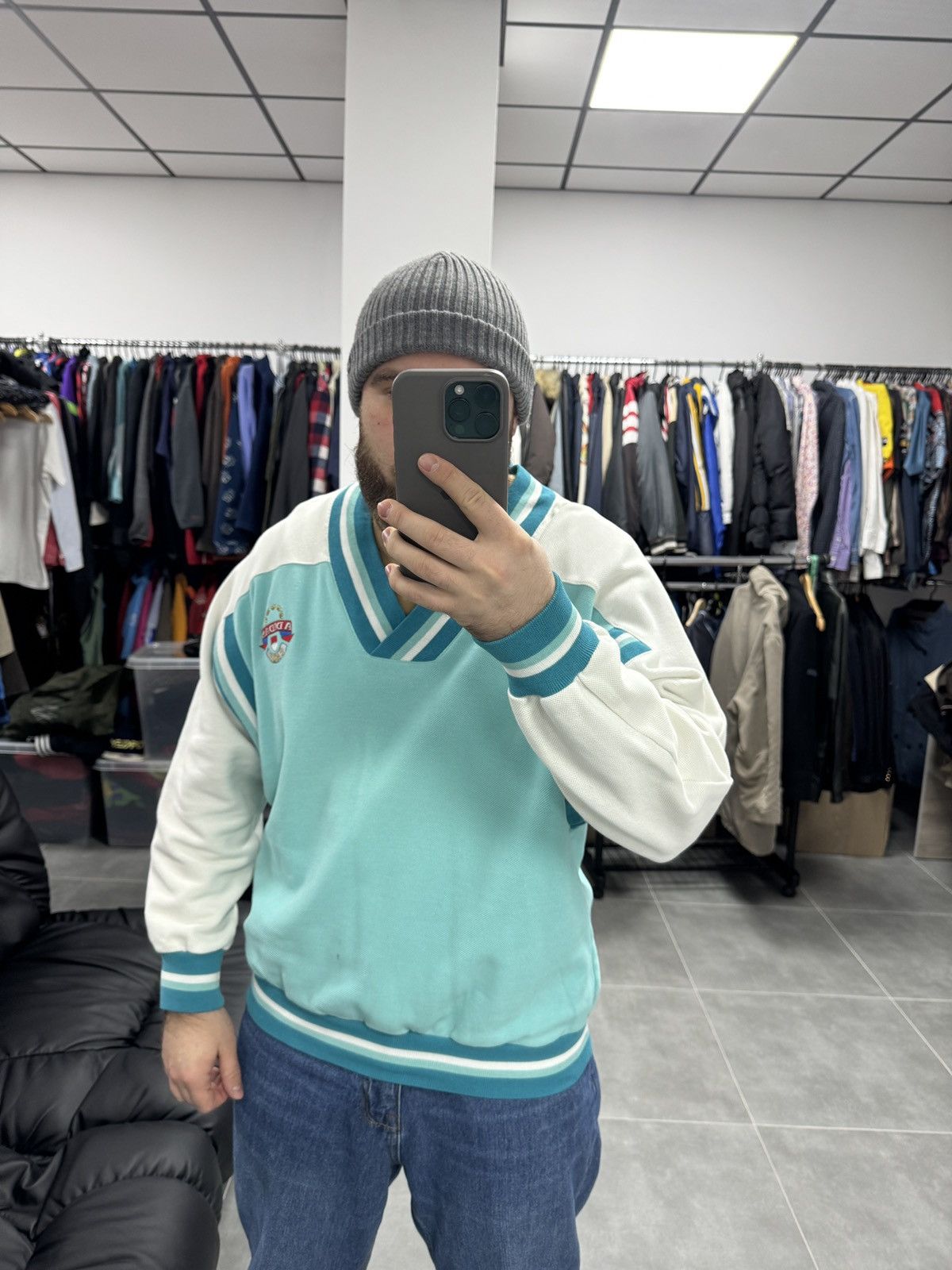 Adidas × Vintage Vintage Adidas Camp Sweatshirt Size L Size US L / EU 52-54 / 3 - 3 Thumbnail