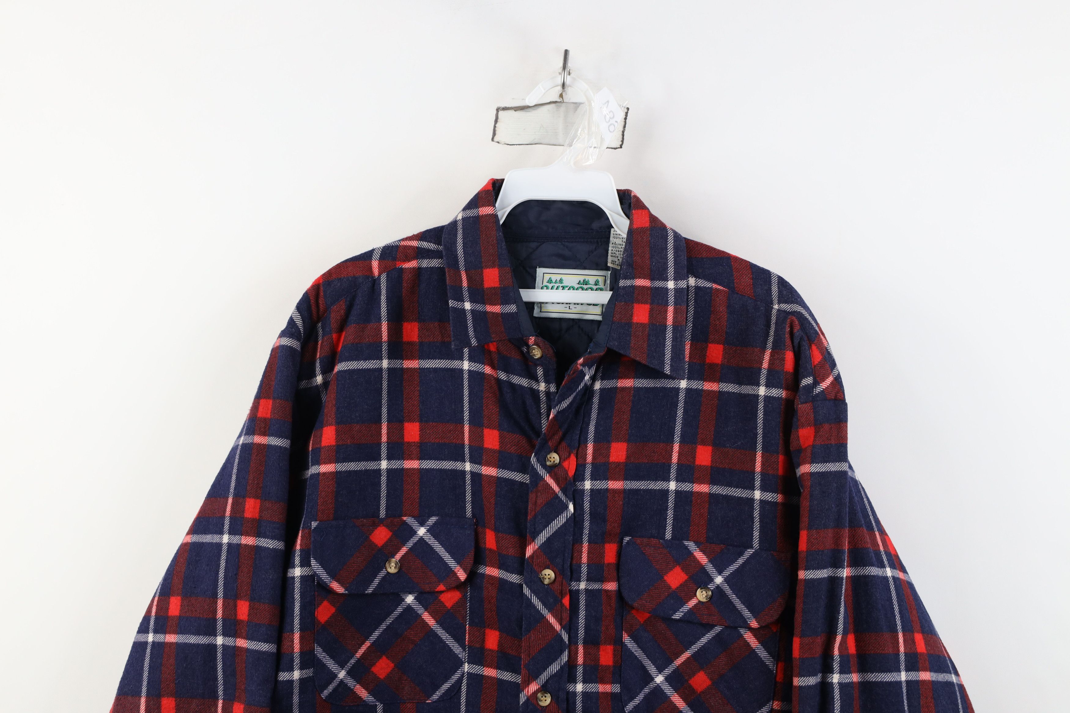 Vintage Vintage 90s Streetwear Quilted Button Shirt Jacket Jac Size US L / EU 52-54 / 3 - 2 Thumbnail