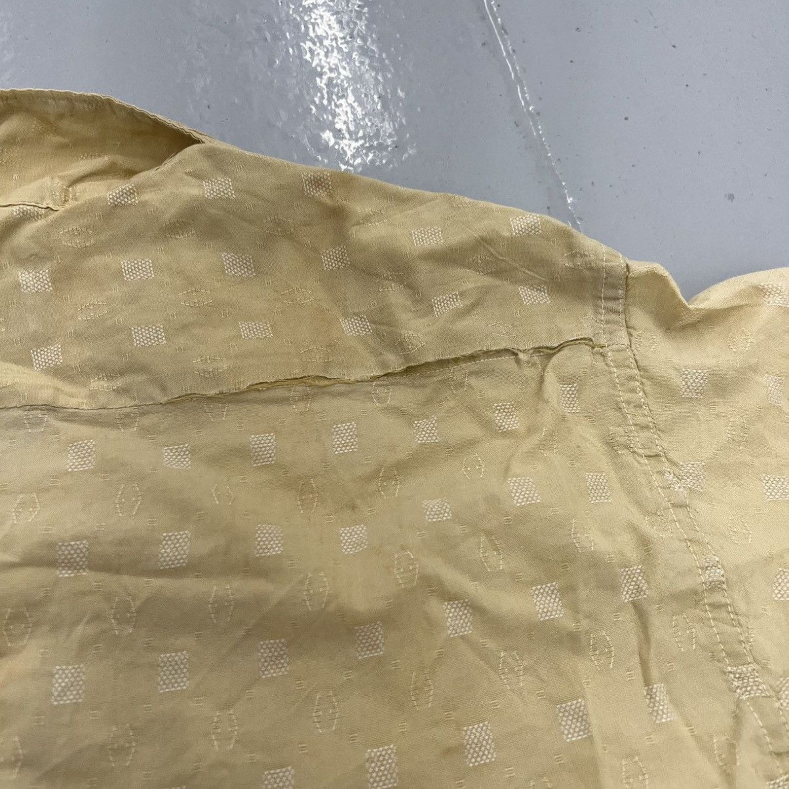 Other Vintage 50s Pelham Yellow Pattern Cotton Loop Collar Size US M / EU 48-50 / 2 - 6 Thumbnail