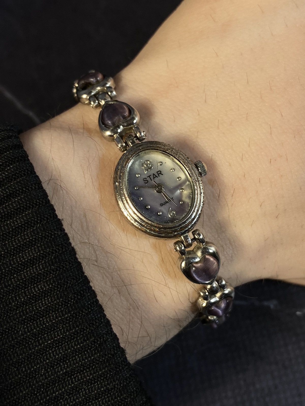 Japanese Brand Elegant STAR Watch with Hearts and Stones Japanese Brand Size ONE SIZE - 3 Thumbnail