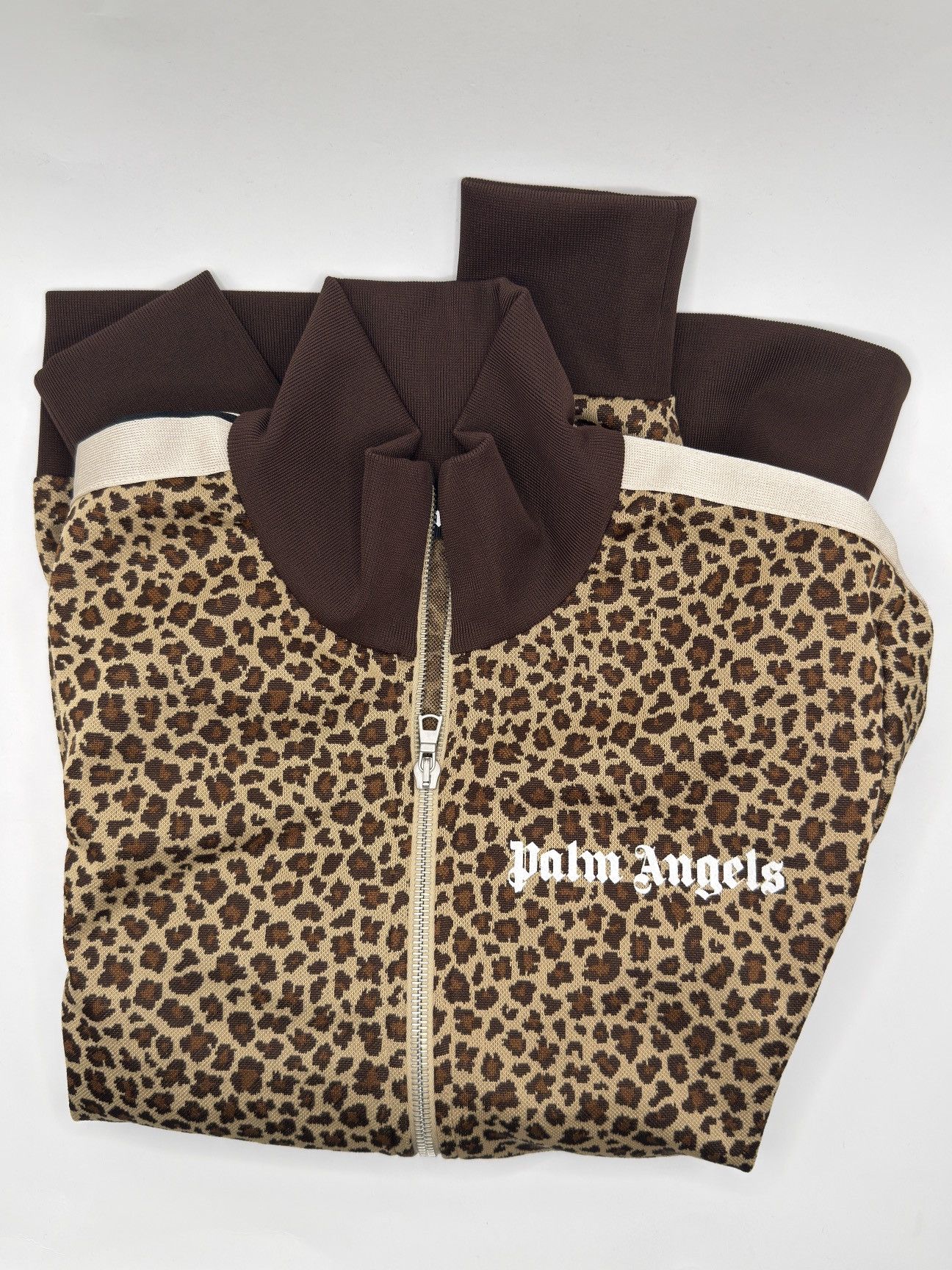 Palm Angels Palm Angels High Neck Leopard Jacquard Jacket Size US S / EU 44-46 / 1 - 2 Thumbnail