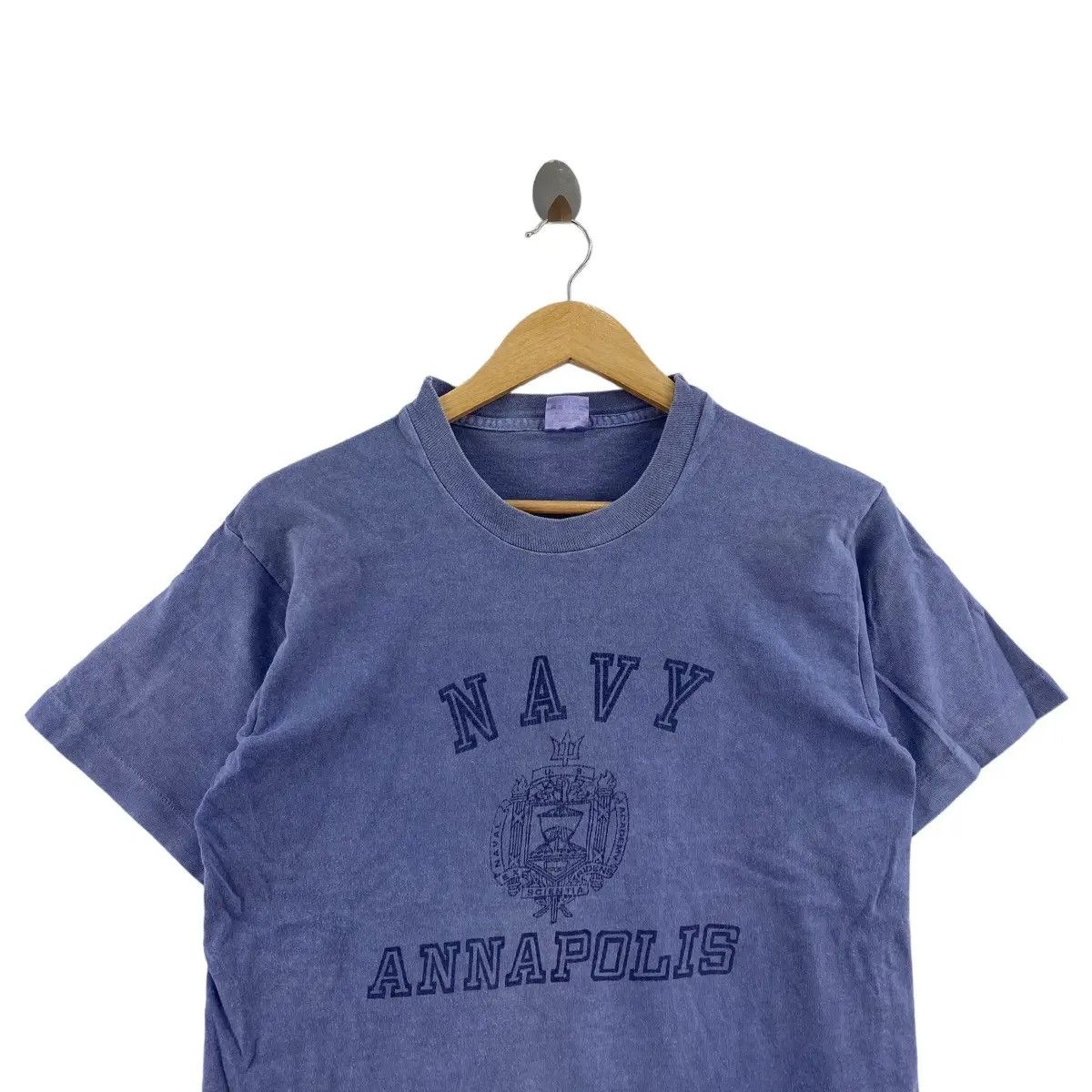 Fruit Of The Loom Vintage 90’ NAVAL ANNAPOLIS USNA Academy Tee Shirt Top Size US M / EU 48-50 / 2 - 2 Thumbnail
