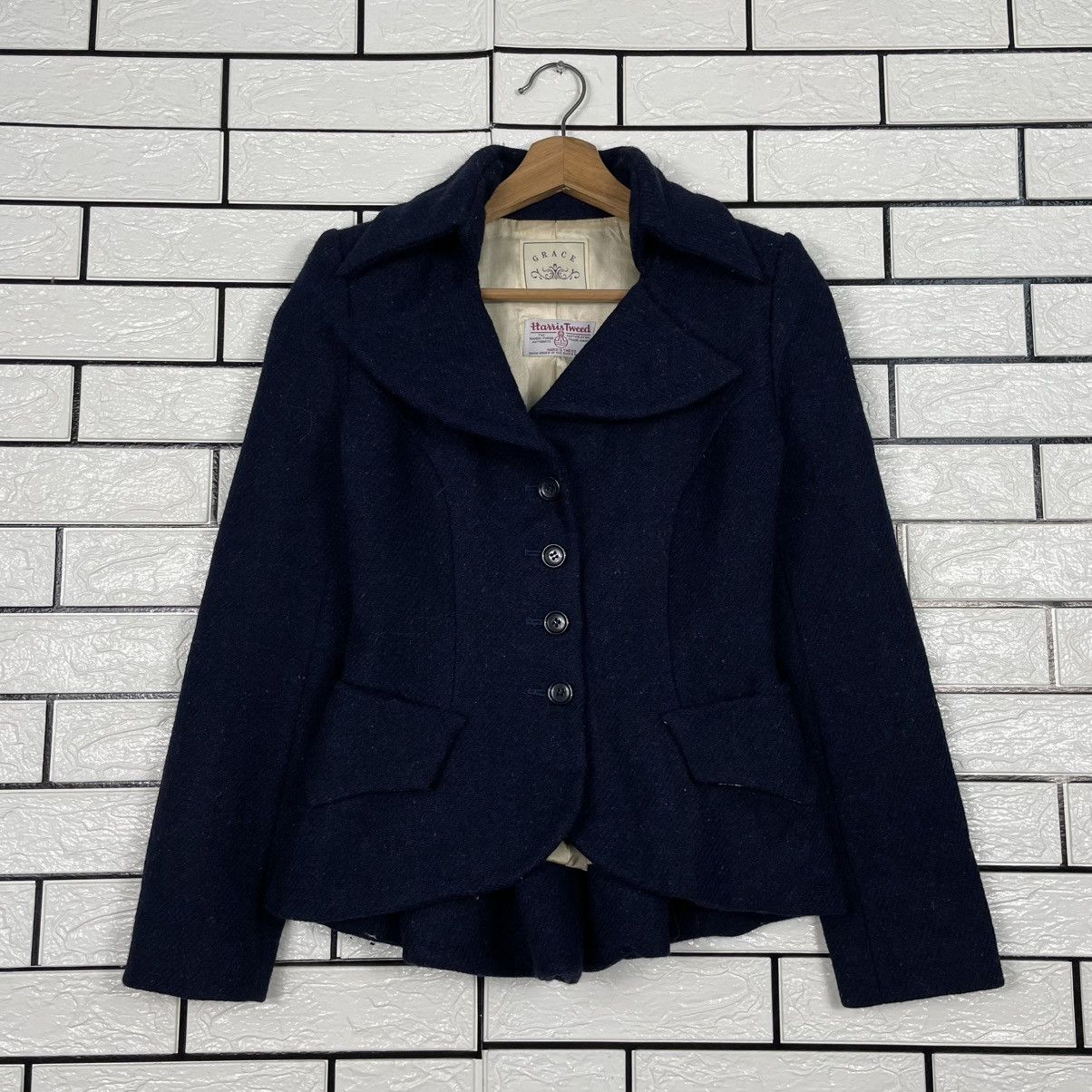 Harris Tweed Grace x Harris Tweed Wool Jacket Size XS / US 0-2 / IT 36-38 - 1 Thumbnail