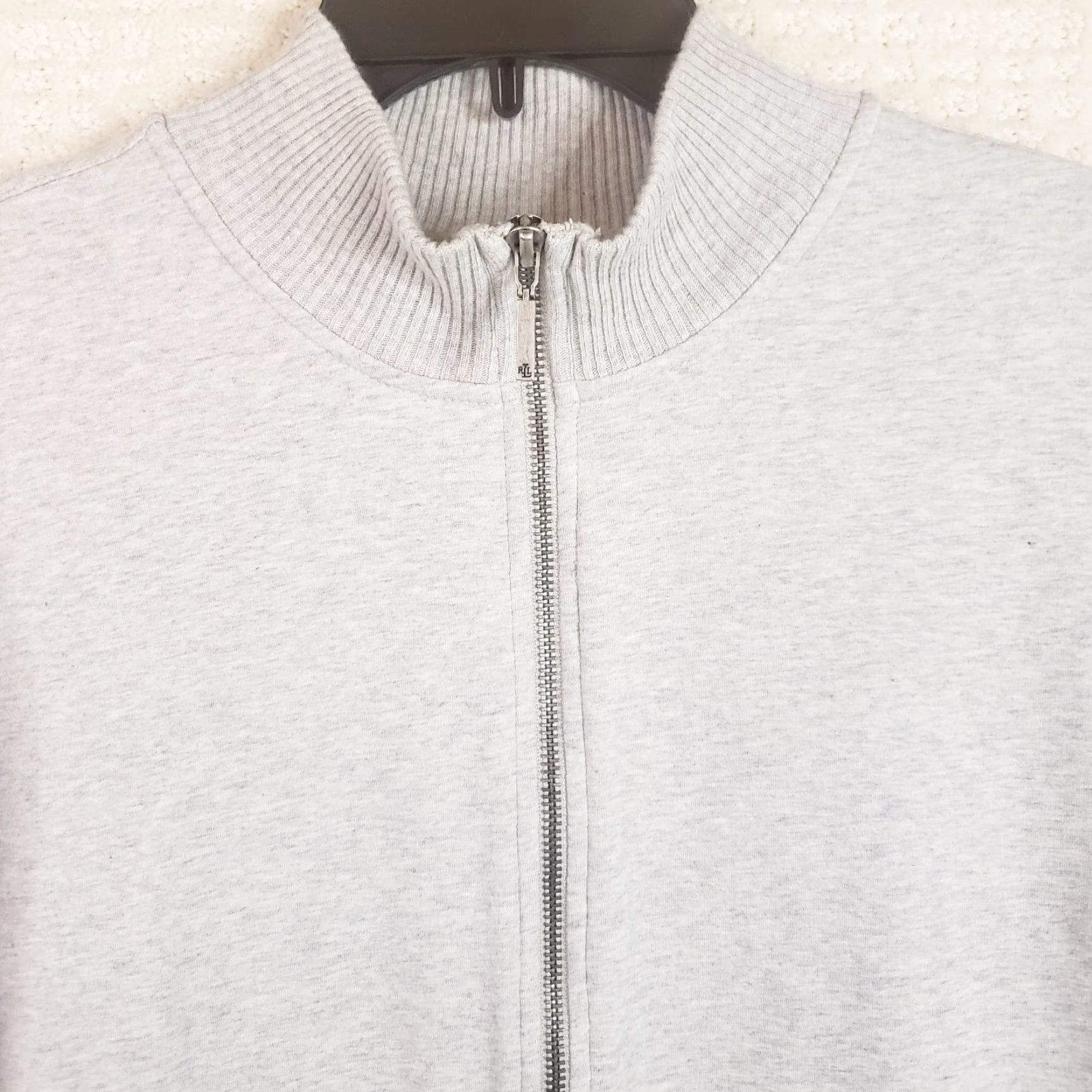 Ralph Lauren Lauren Ralph Lauren Active Jacket Womens XL Gray Jersey Full Zip Mock Collar Jacket Size XL / US 12-14 / IT 48-50 - 4 Thumbnail