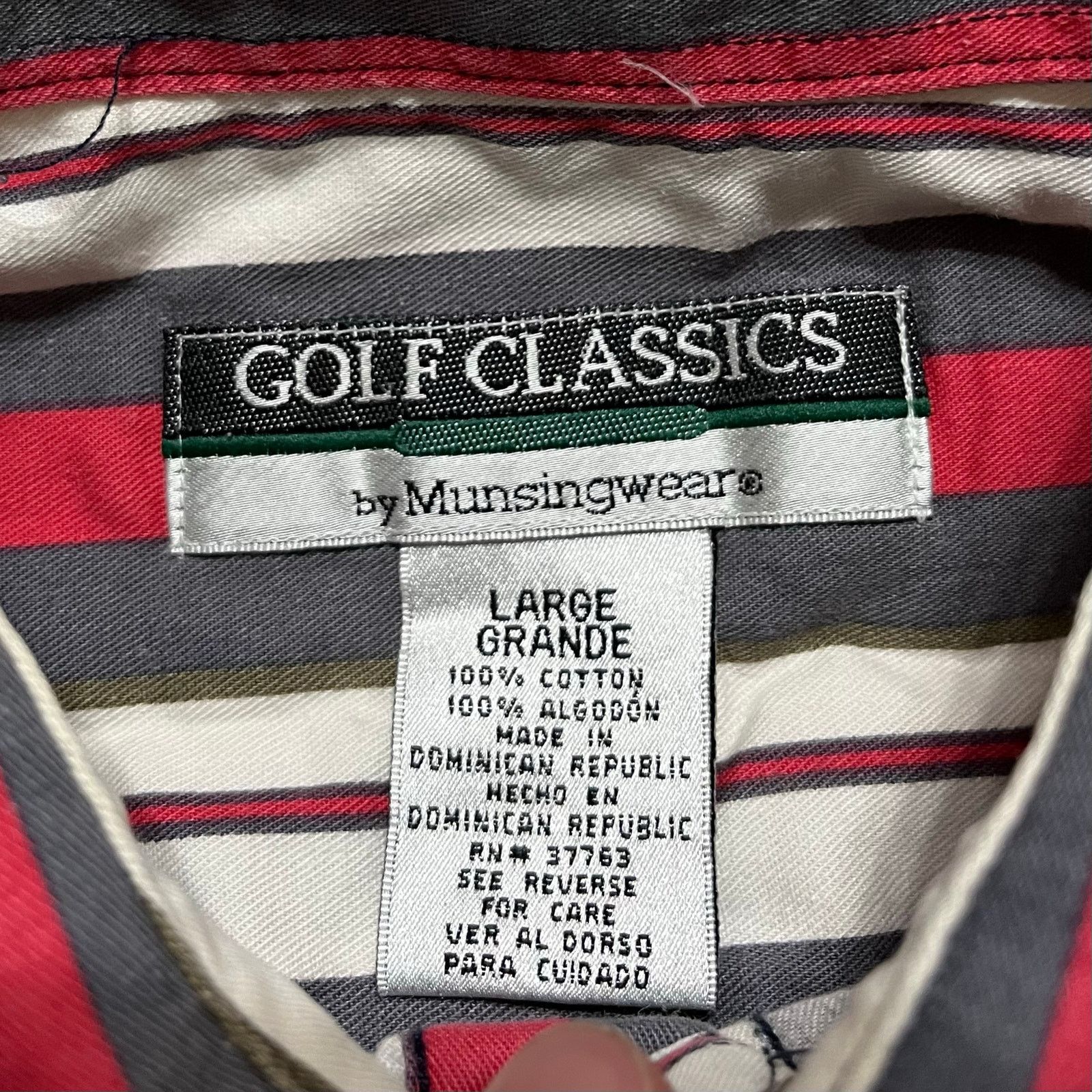 Other Vintage Golf Classics Red/Grey/White Striped Preppy Button U Size US L / EU 52-54 / 3 - 3 Thumbnail