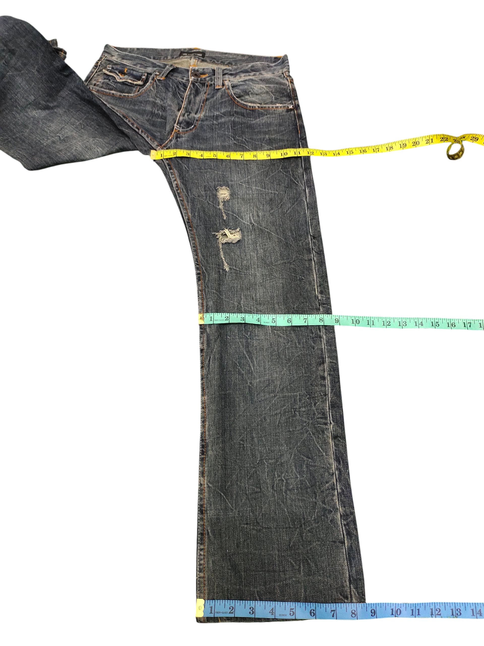 Hysteric Glamour × Undercover Japanese Brand Root Three Clawmark Distress Faded Jeans Size US 32 / EU 48 - 17 Thumbnail